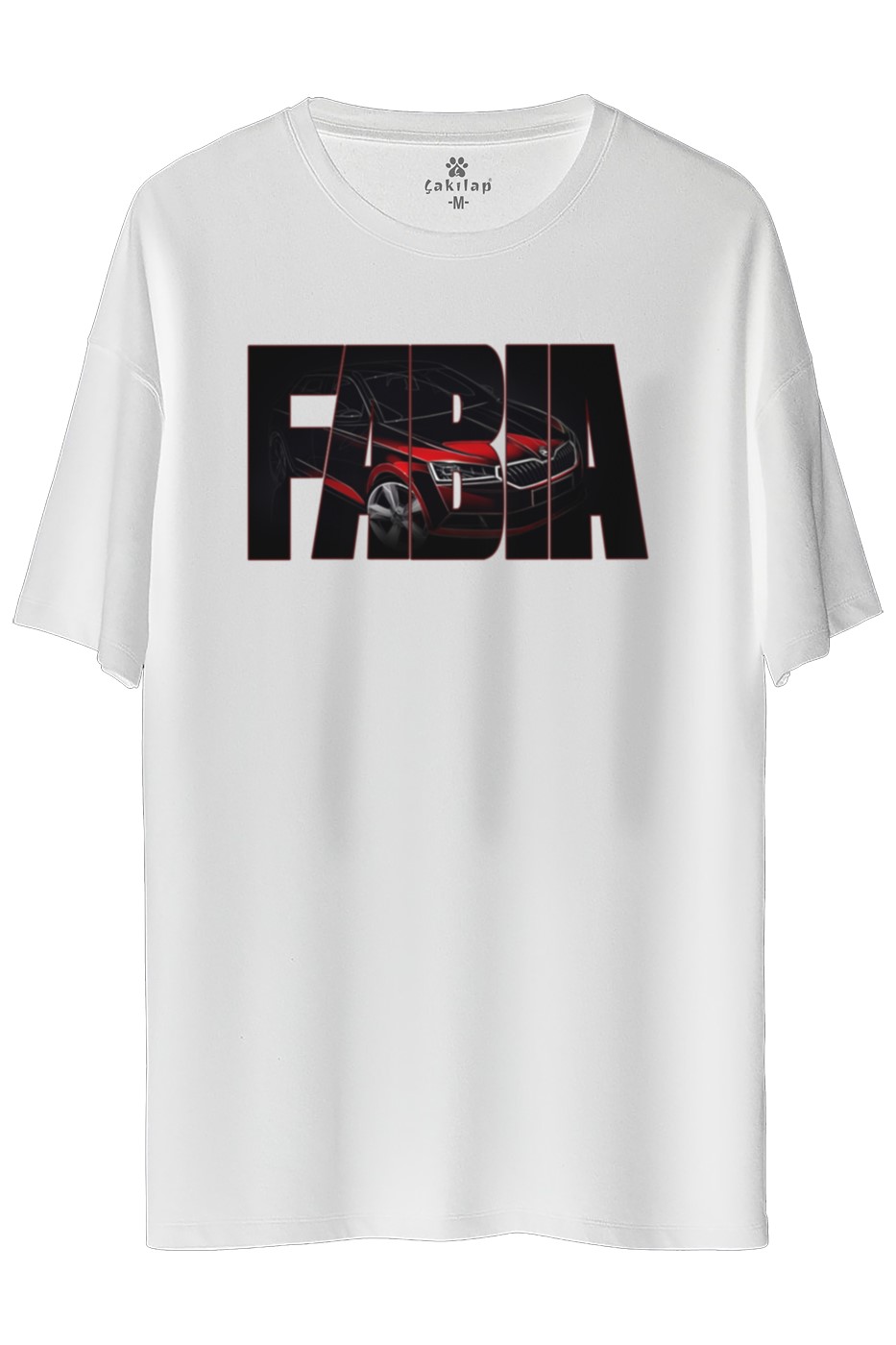 Skoda Fabia3 Baskılı Oversize Tişört