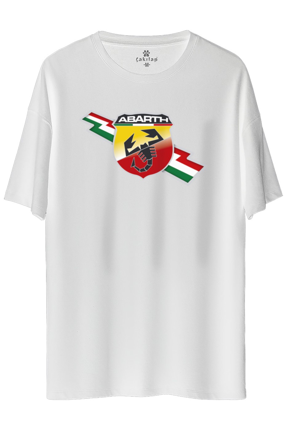Fiat Abarth Logo  Baskılı Oversize Tişört