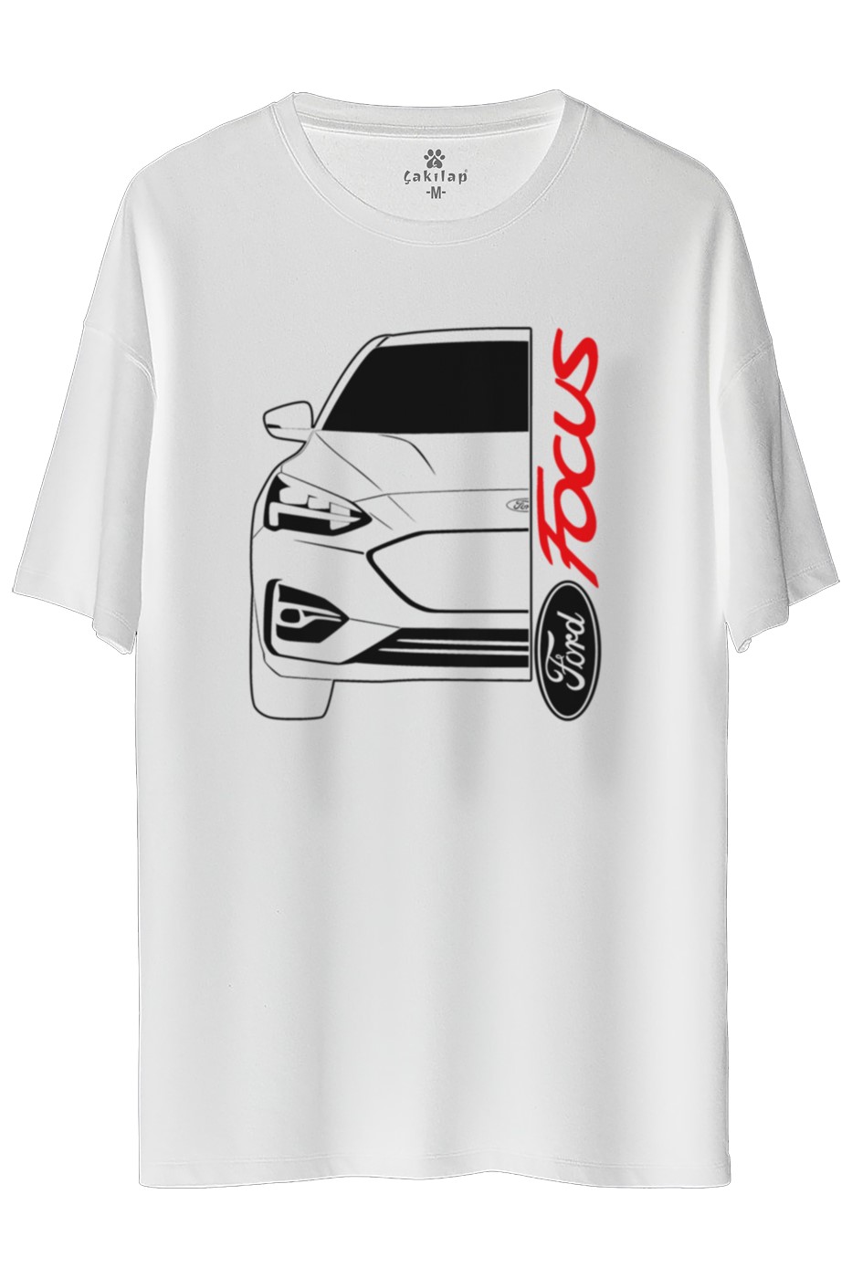 Ford Focus Mk4 Baskılı Oversize Tişört