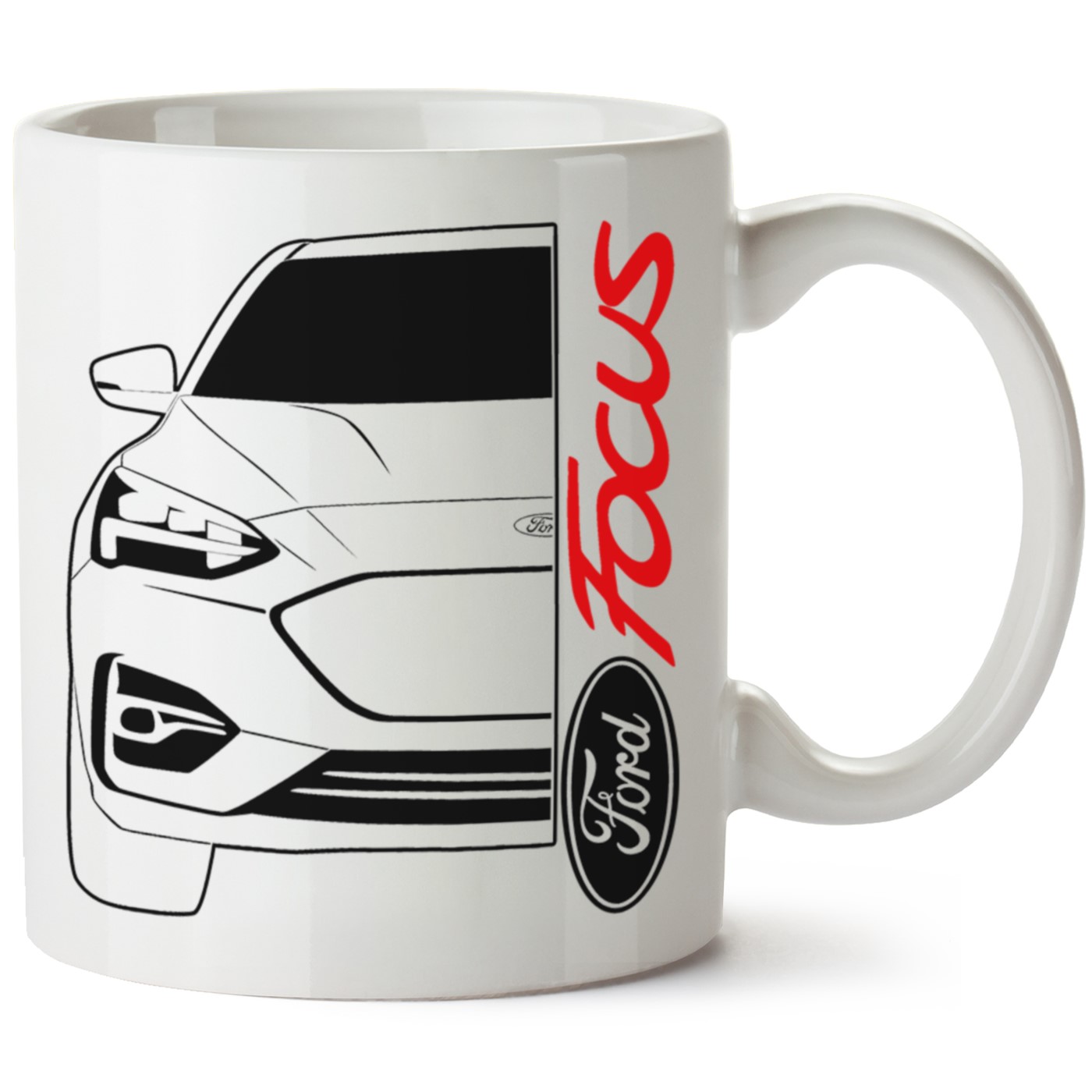 Ford Focus Mk4 Baskılı Porselen Kupa Bardak