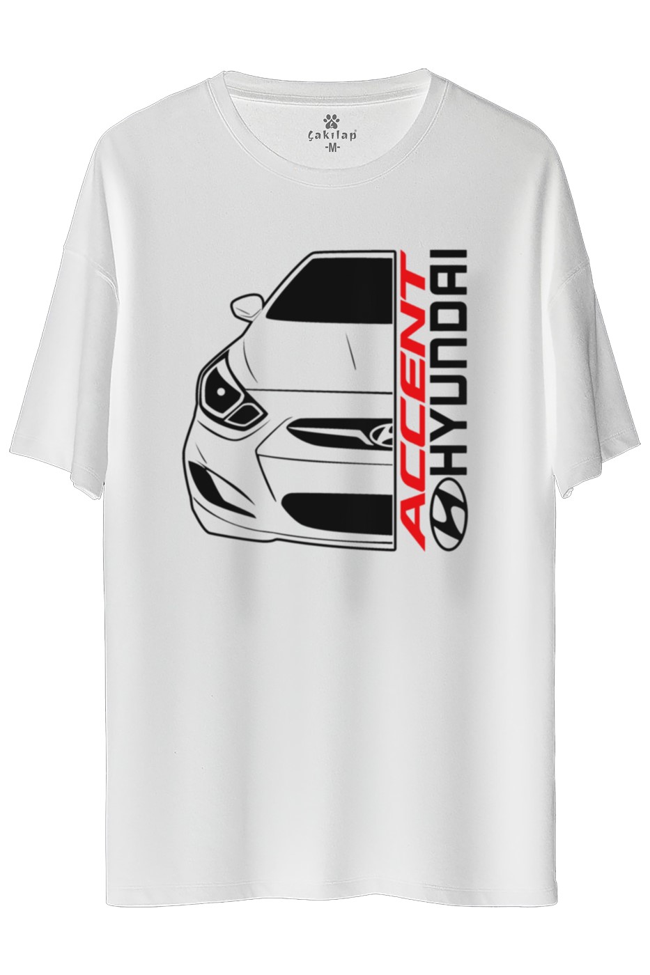 Hyundai Accent Baskılı Oversize Tişört