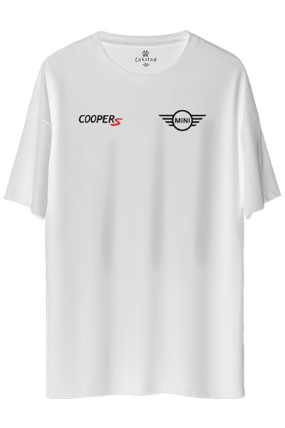 Mini Cooper Logo Baskılı Oversize Tişört