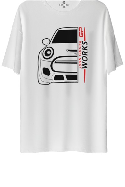 Mini Cooper Baskılı Oversize Tişört
