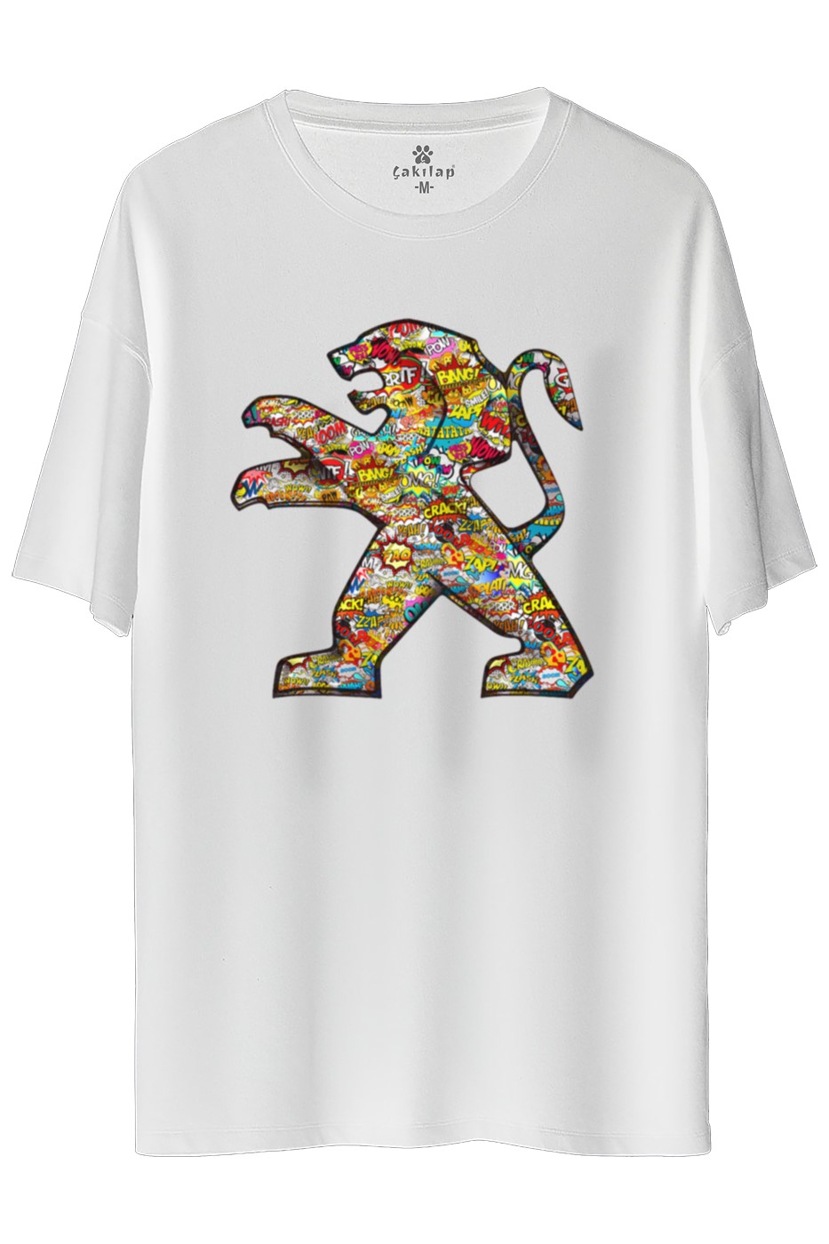 Peugeot Logo Baskılı Oversize Tişört