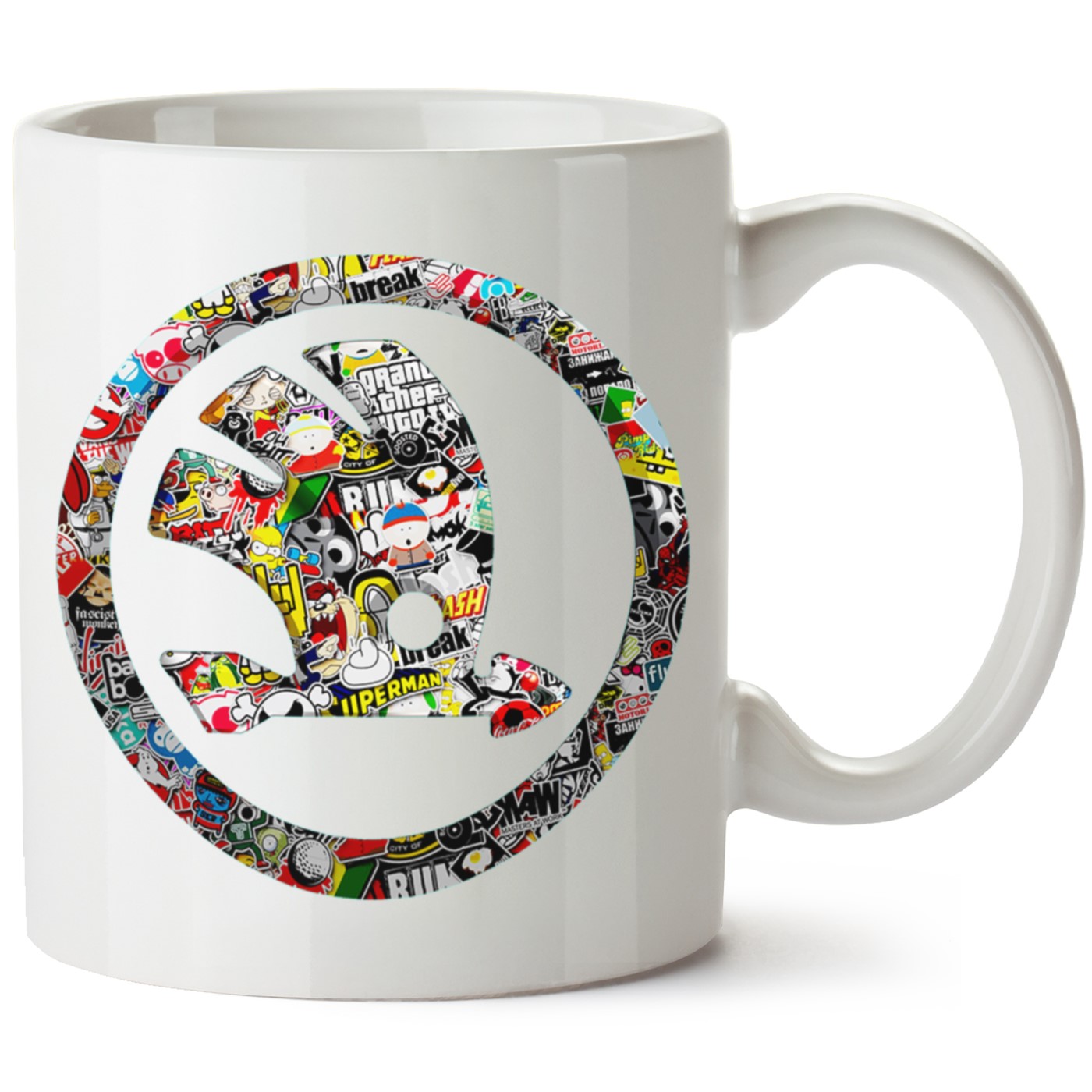 Skoda Logo Baskılı Porselen Kupa Bardak