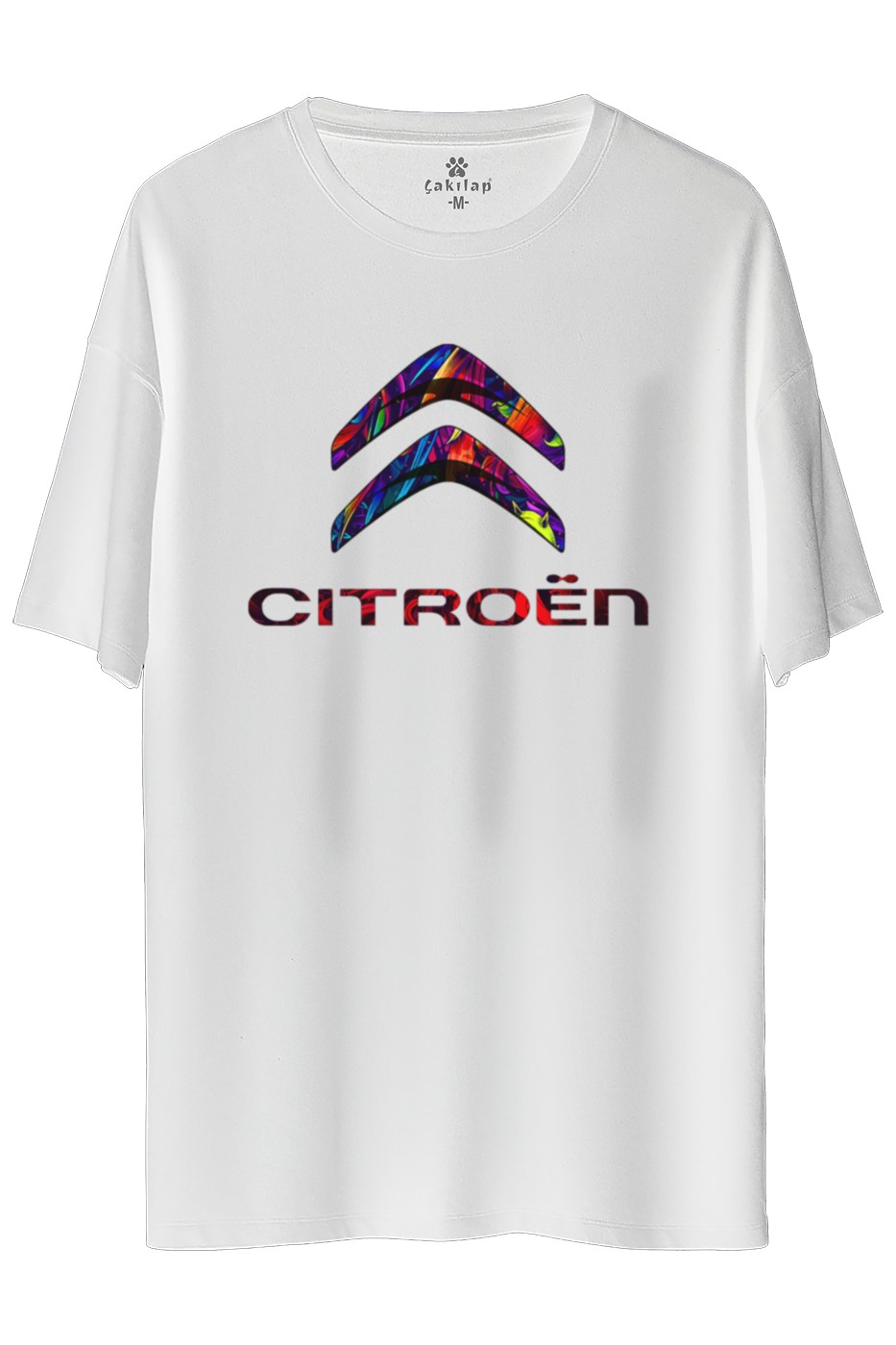 Citroen Logo Baskılı Oversize Tişört