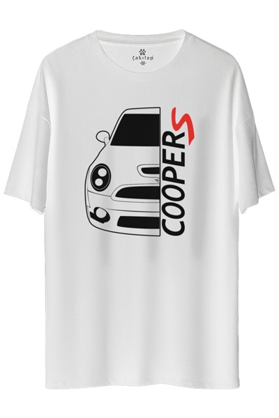 Mini Cooper Baskılı Oversize Tişört