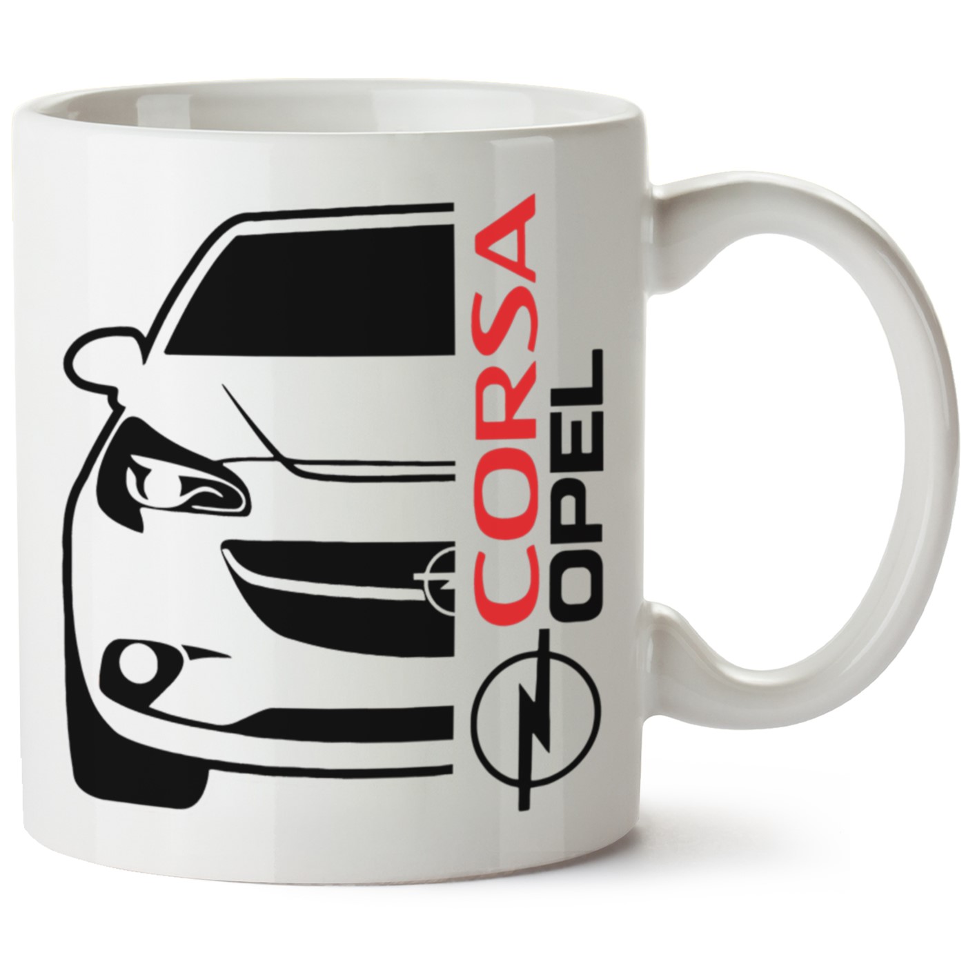 Opel Corsa D Baskılı Porselen Kupa Bardak