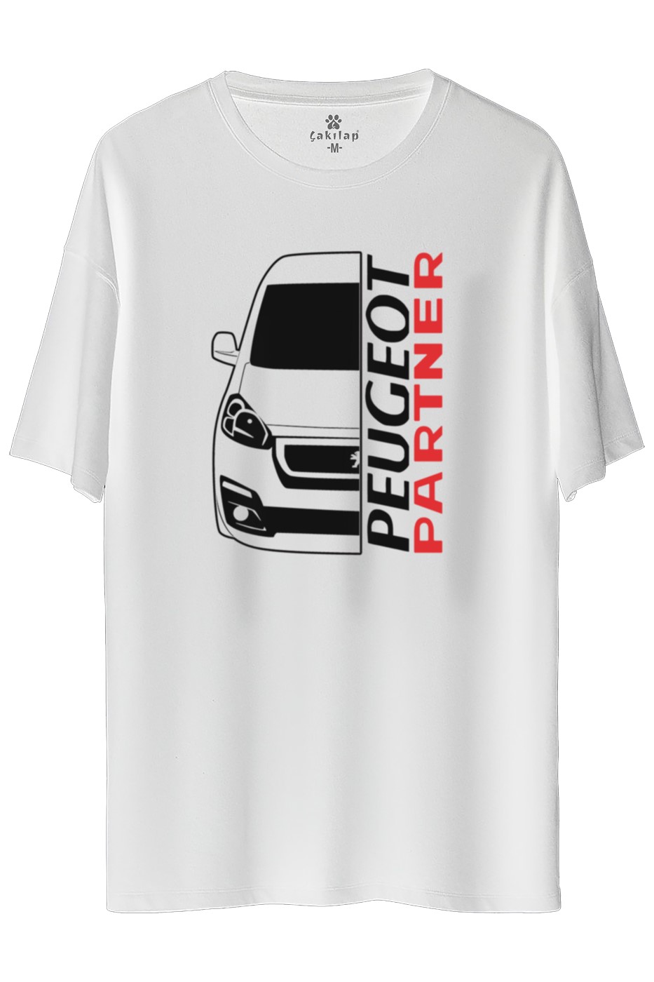 Peugeot Partner Baskılı Oversize Tişört