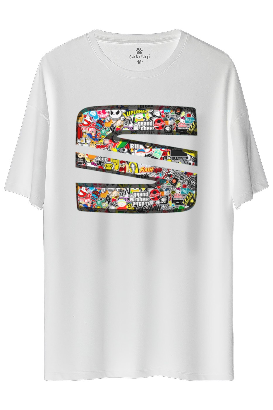 Seat Logo Baskılı Oversize Tişört