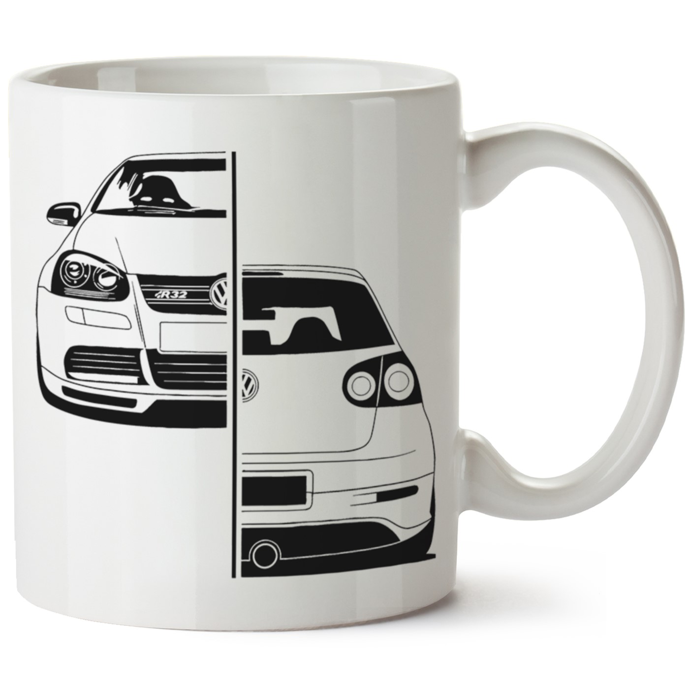 Vw Golf 5 Baskılı Porselen Kupa Bardak