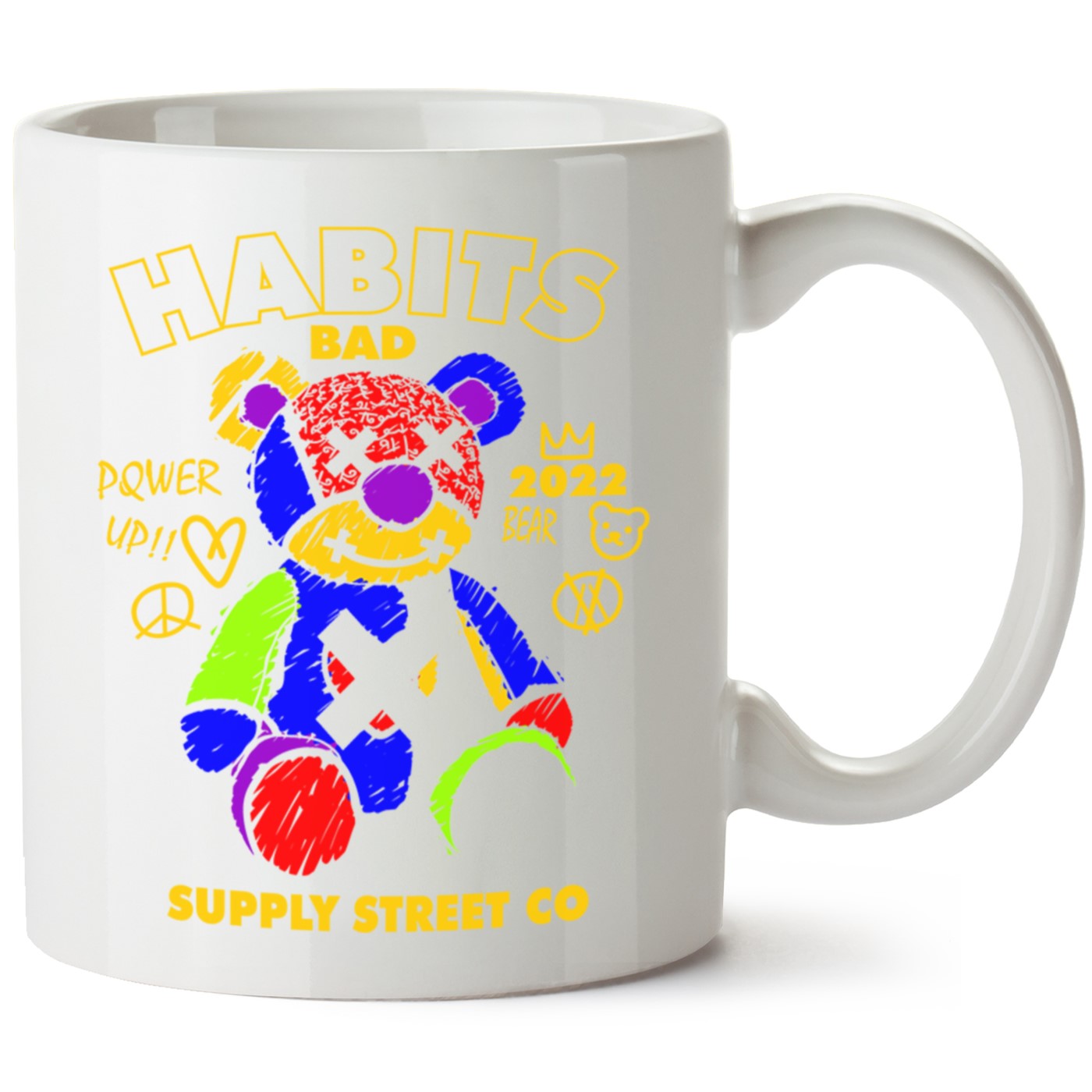 Habits Bad Baskılı Porselen Kupa Bardak