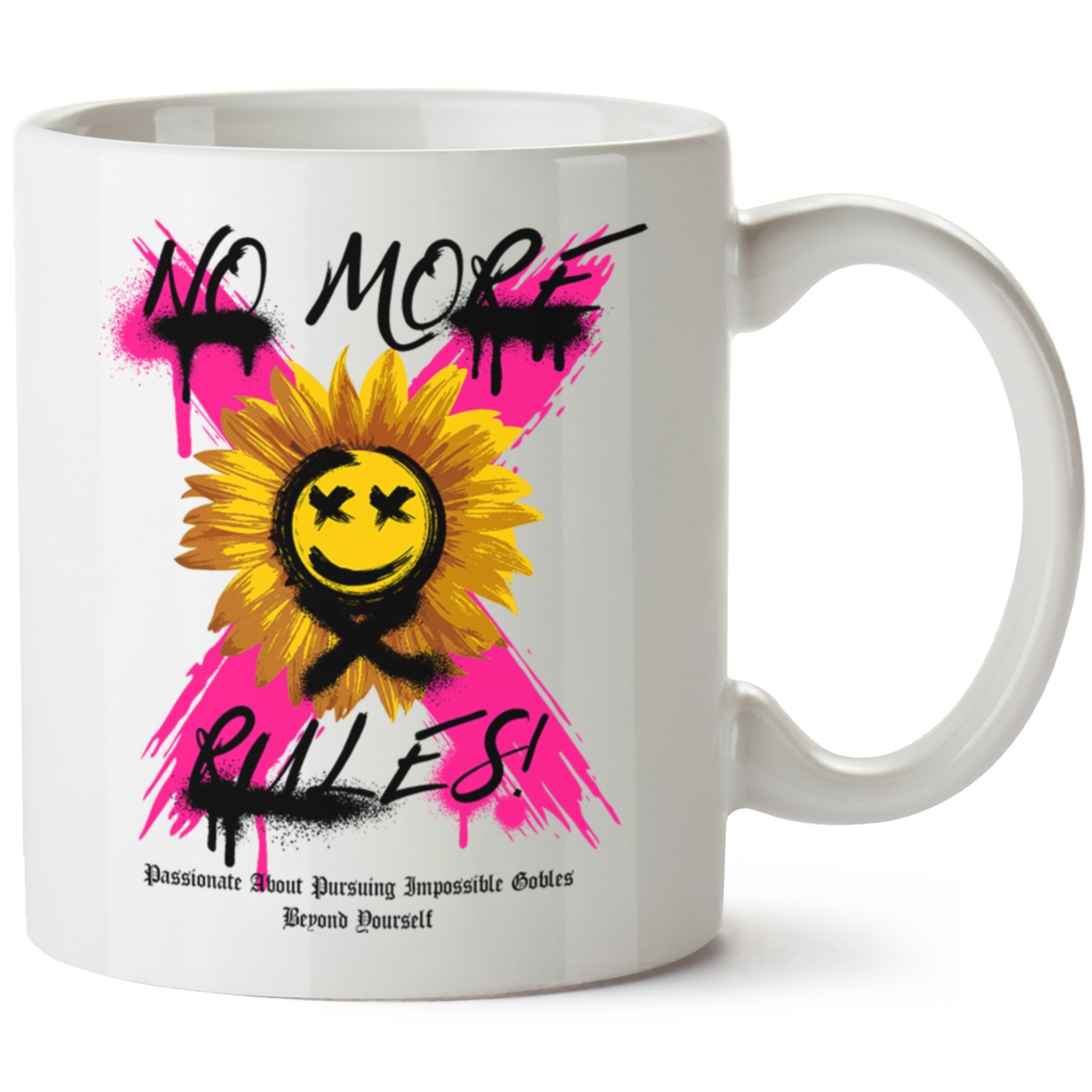 No More Rules Baskılı Porselen Kupa Bardak