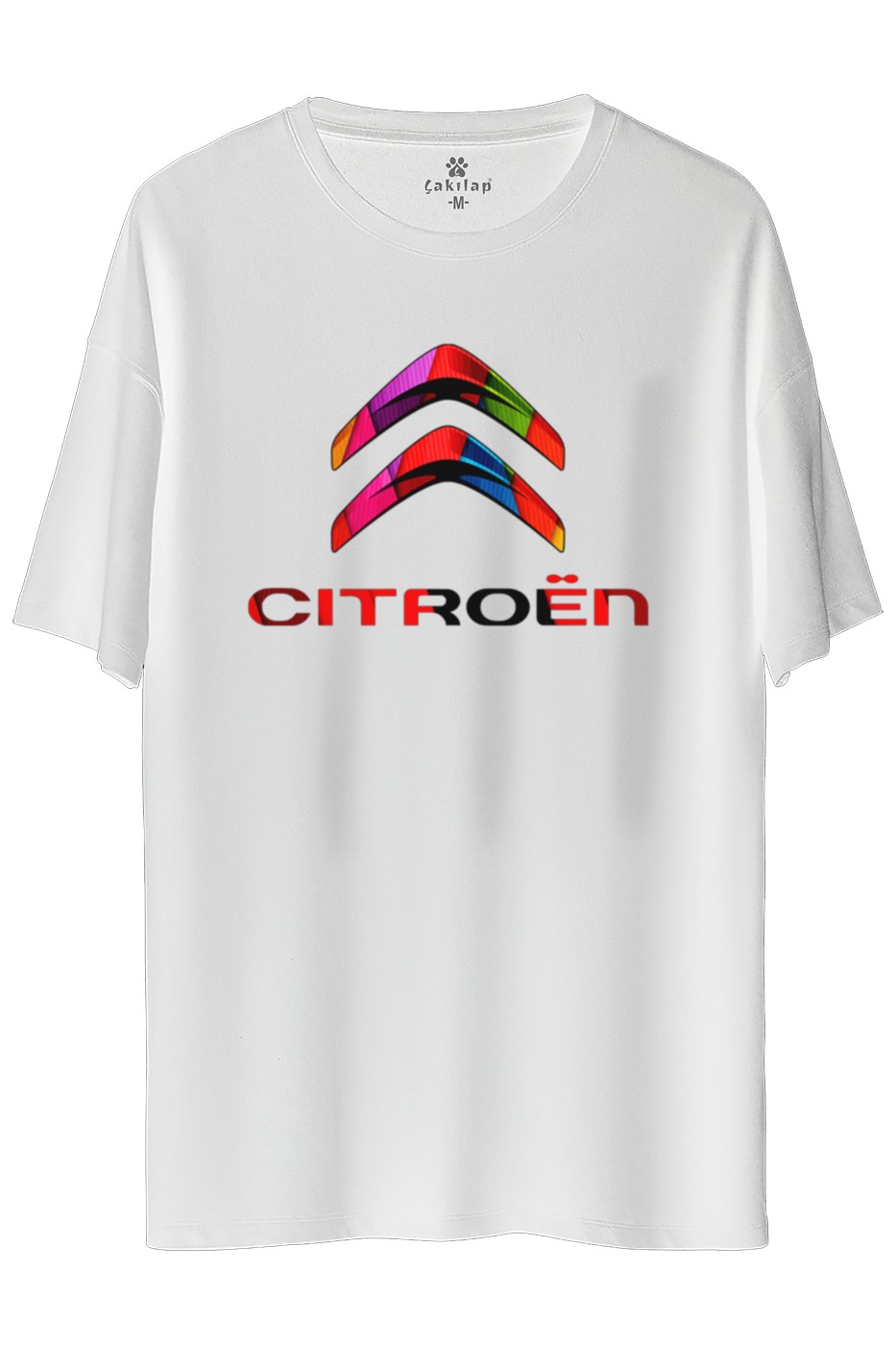 Citroen Logo Baskılı Oversize Tişört