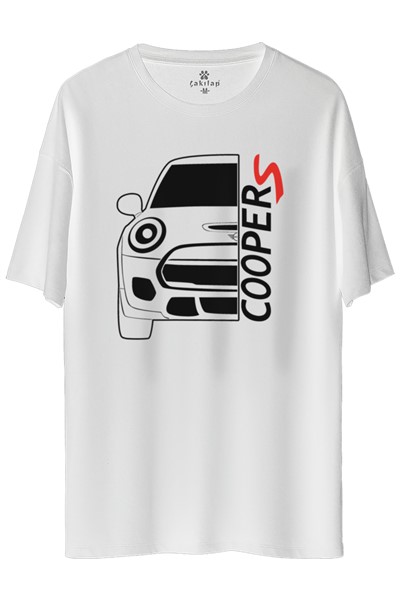 Mini Cooper Baskılı Oversize Tişört