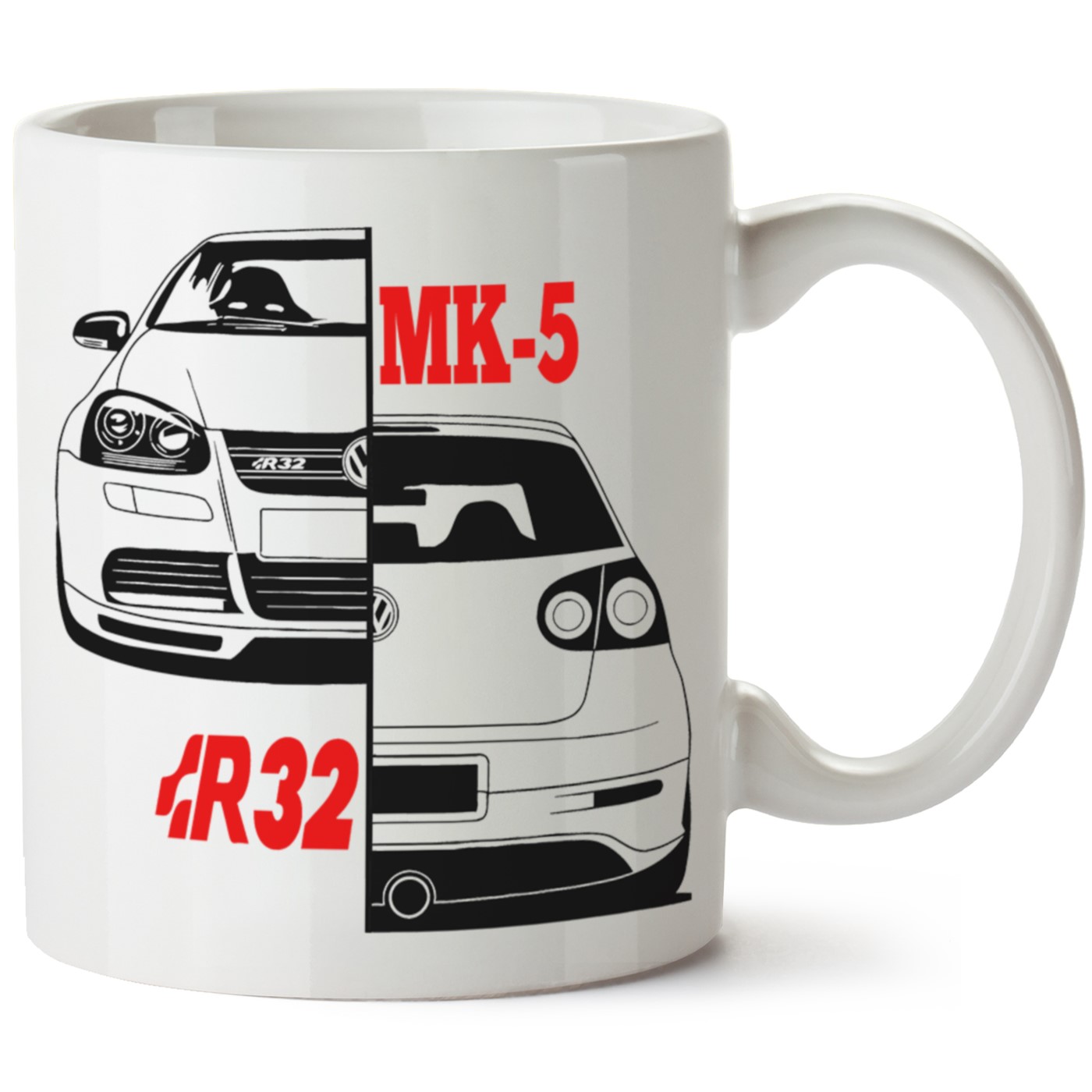 Vw Golf 5 Baskılı Porselen Kupa Bardak