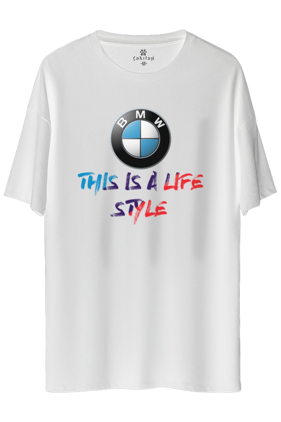 Bmw Logo Baskılı Oversize Tişört