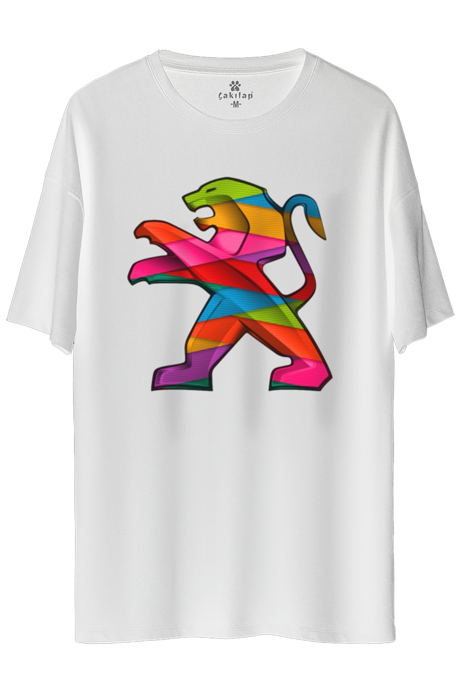 Peugeot Logo Baskılı Oversize Tişört