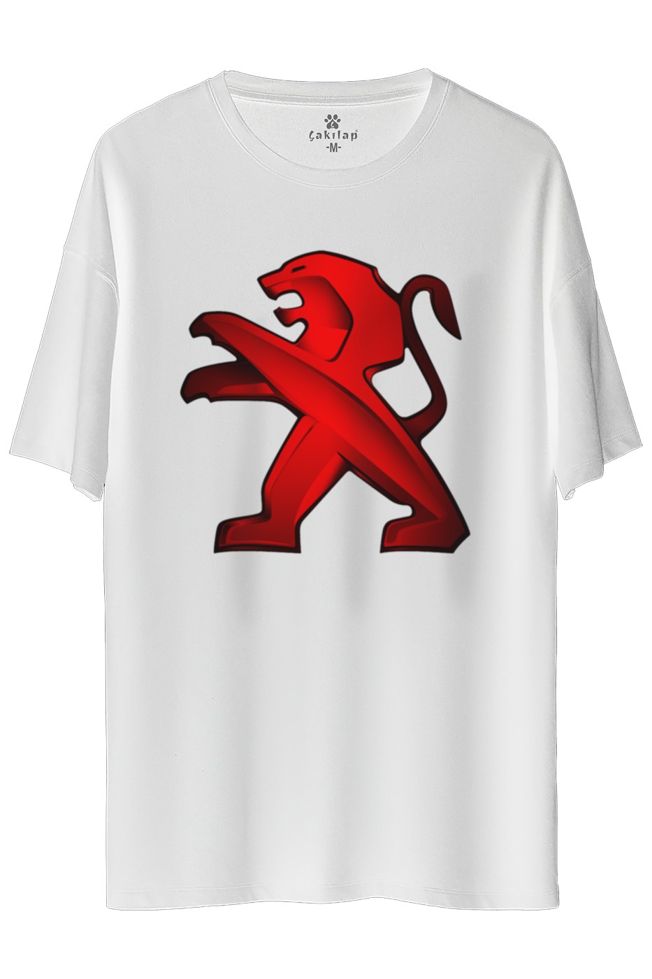 Peugeot Logo Baskılı Oversize Tişört