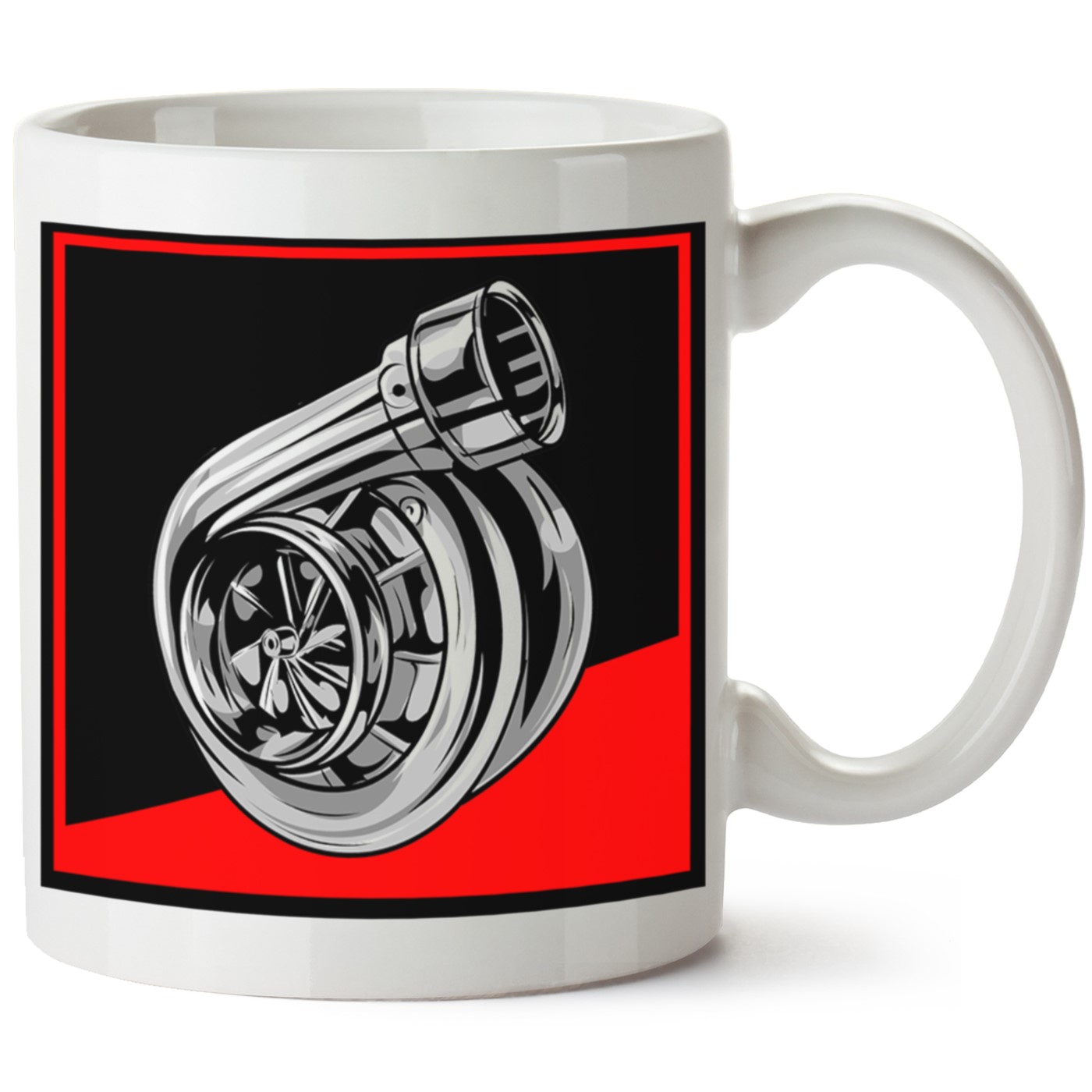 Turbo Baskılı Porselen Kupa Bardak