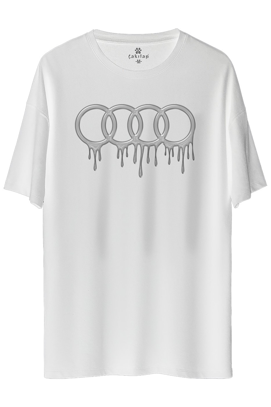 Audi Logo Baskılı Oversize Tişört