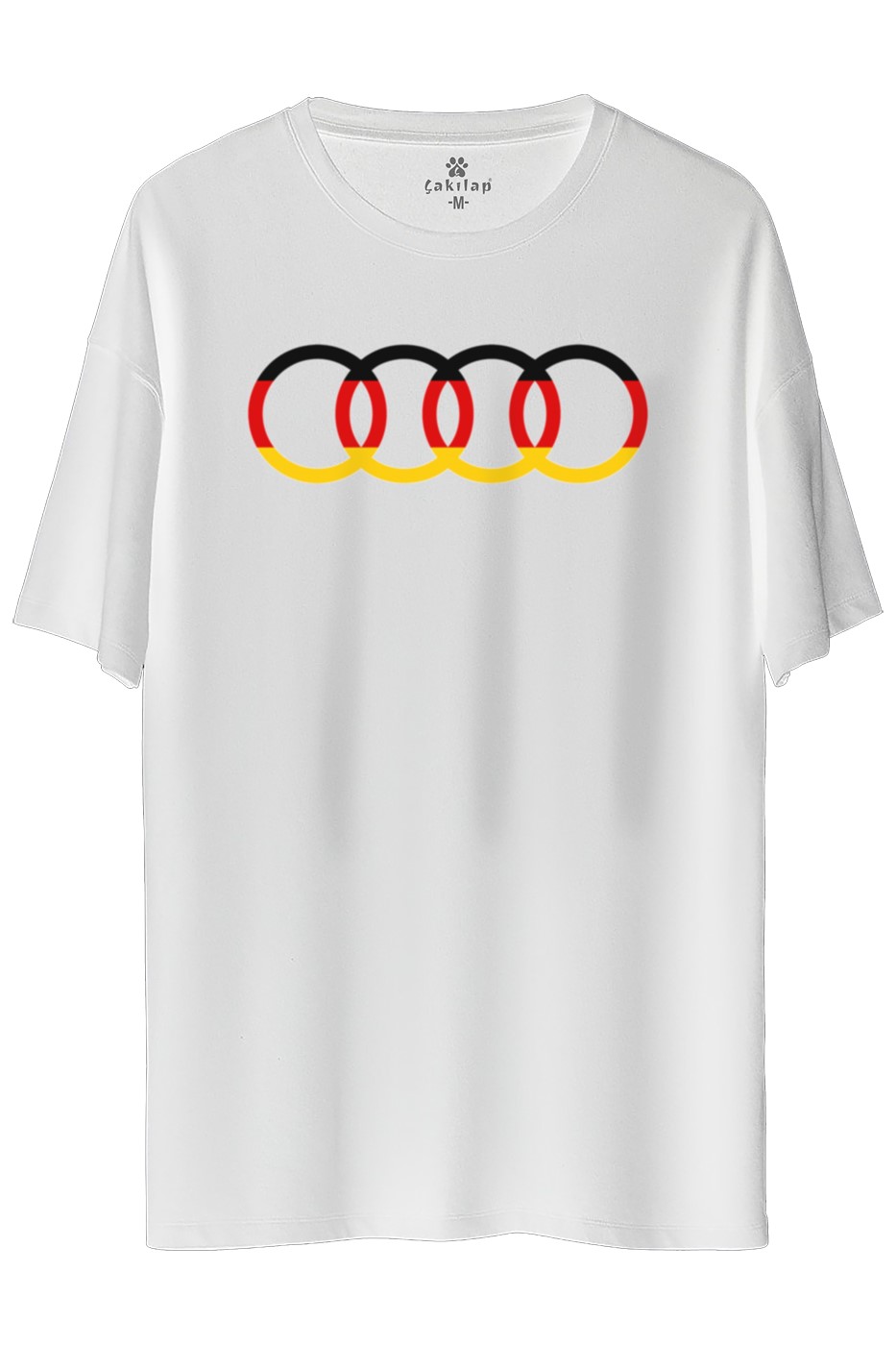 Audi Logo Baskılı Oversize Tişört