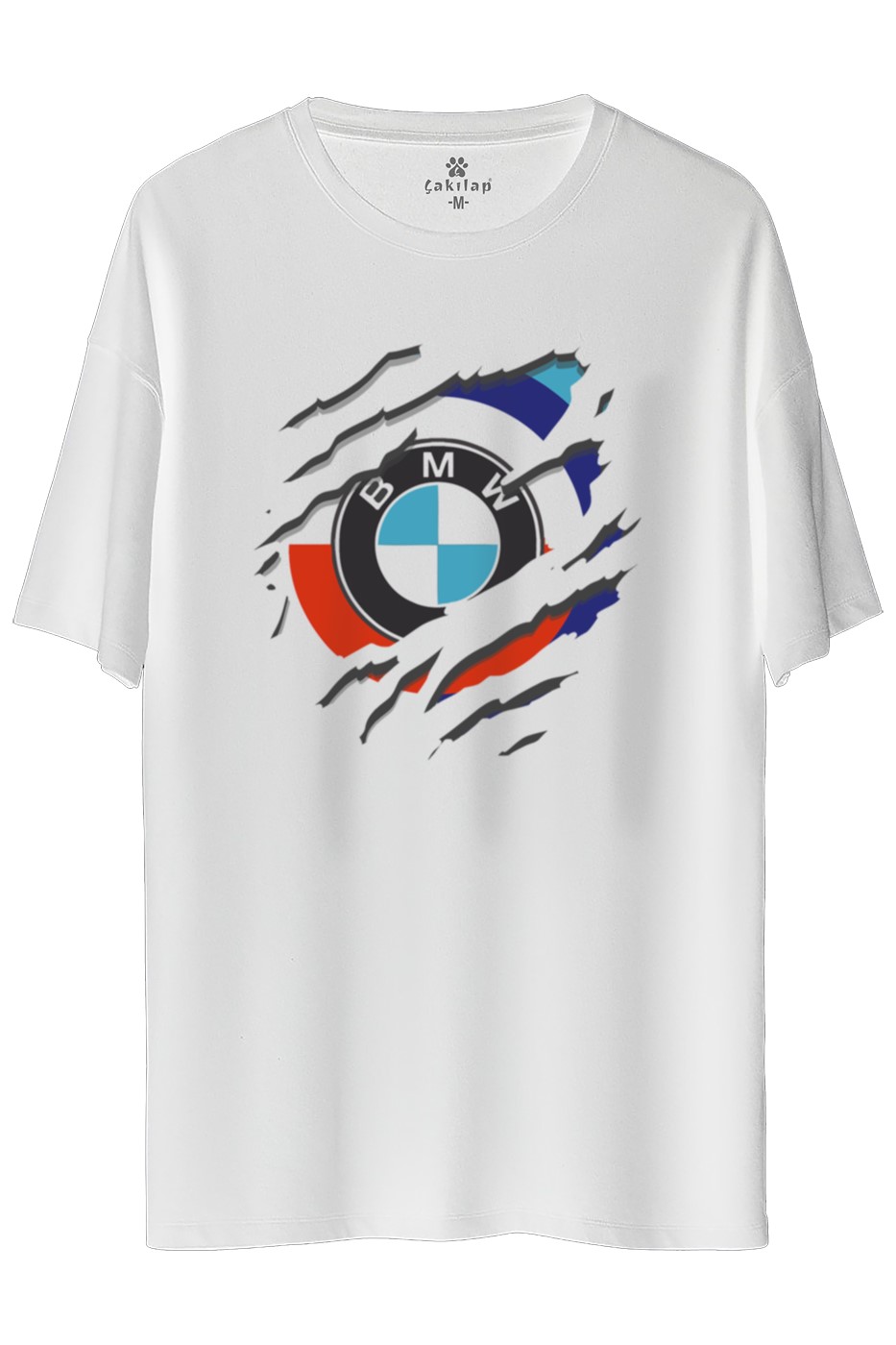 Bmw Logo Baskılı Oversize Tişört