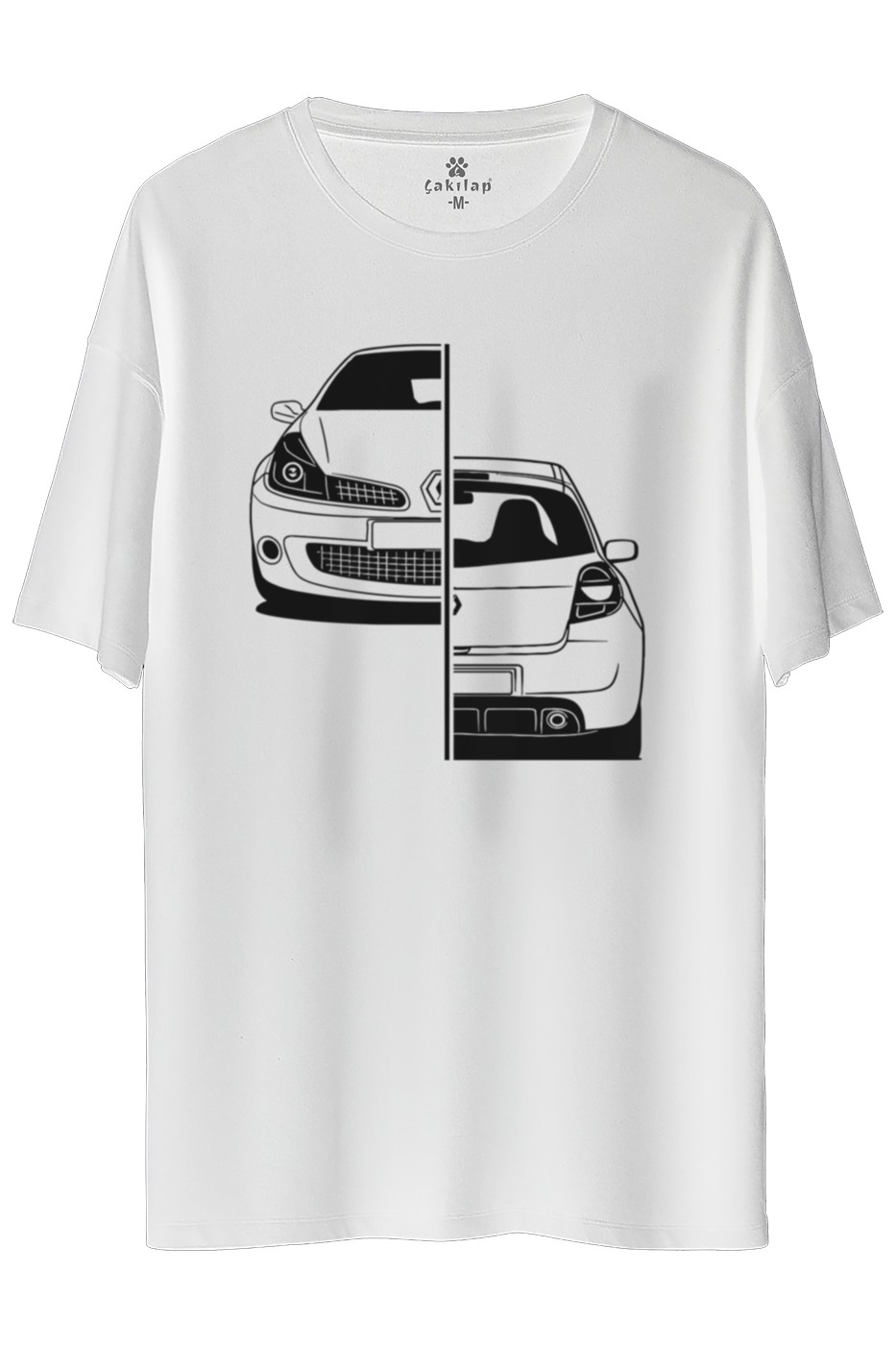 Renault Clio 3 Rs Baskılı Oversize Tişört