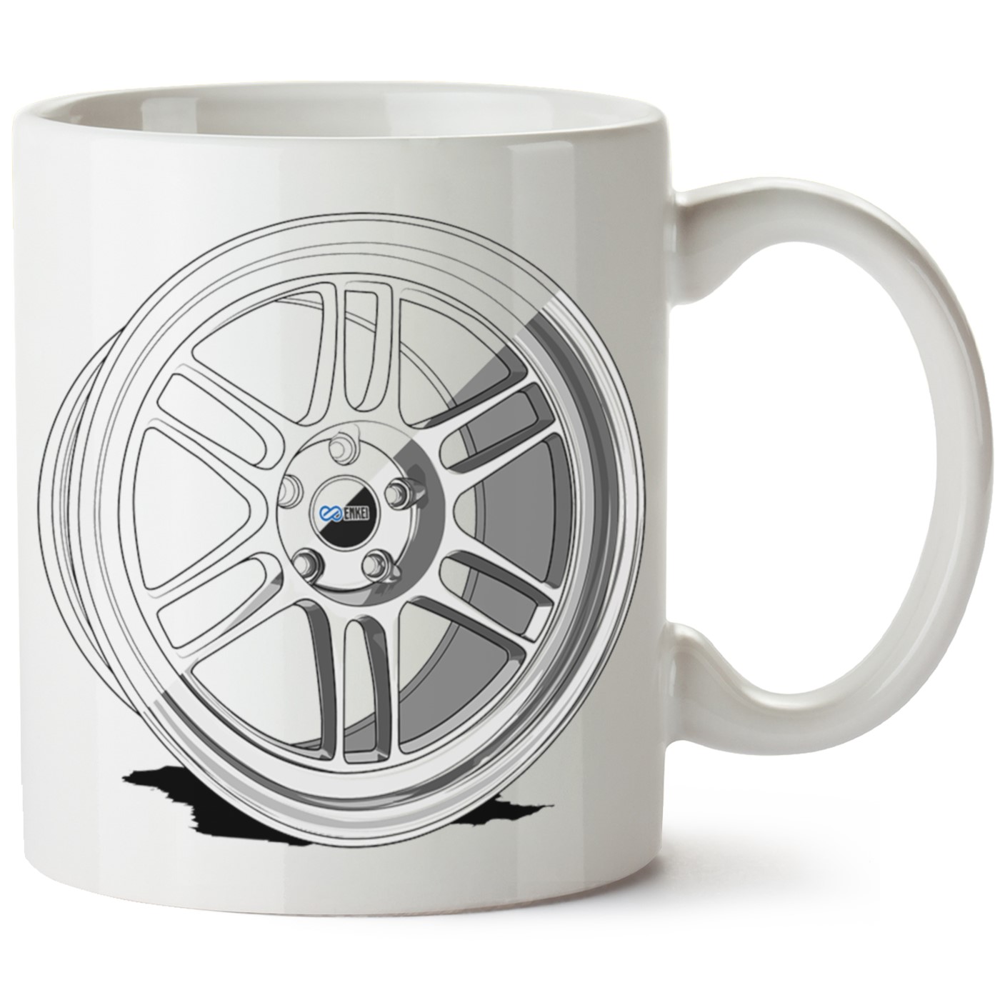 Enkei Jant Baskılı Porselen Kupa Bardak