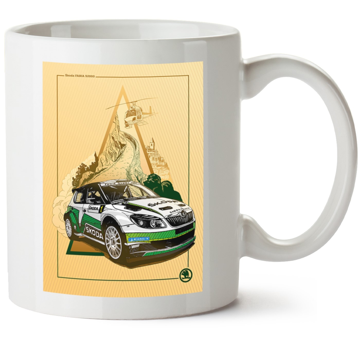 Skoda Fabia2 Baskılı Porselen Kupa Bardak