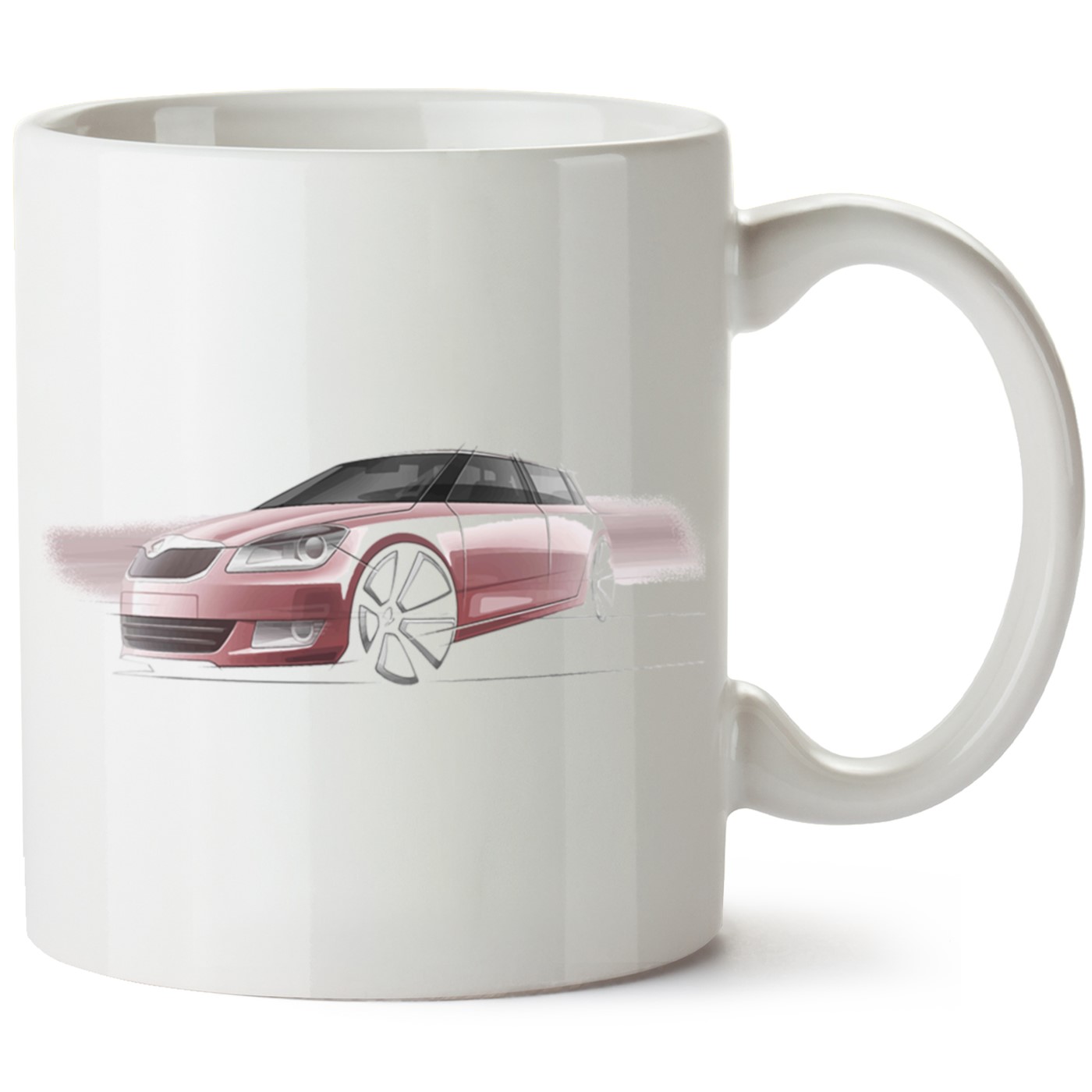 Skoda Fabia2 Baskılı Porselen Kupa Bardak