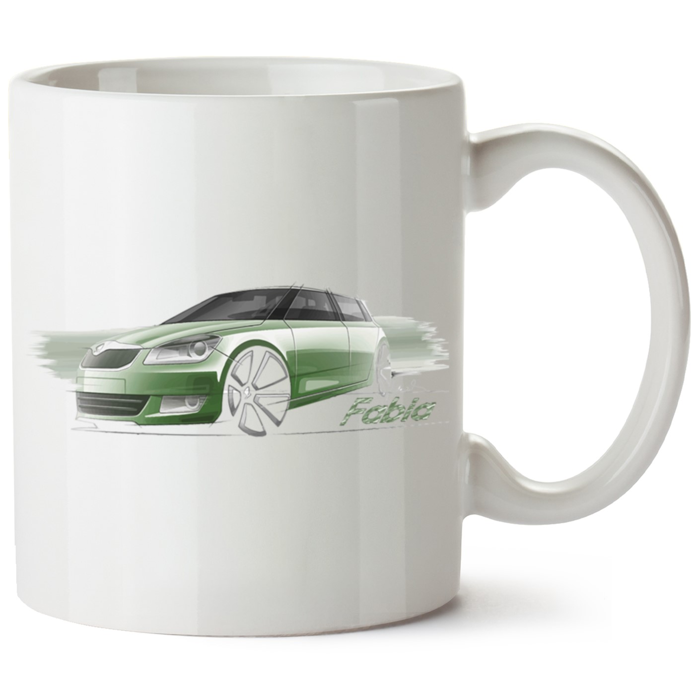 Skoda Fabia2 Baskılı Porselen Kupa Bardak