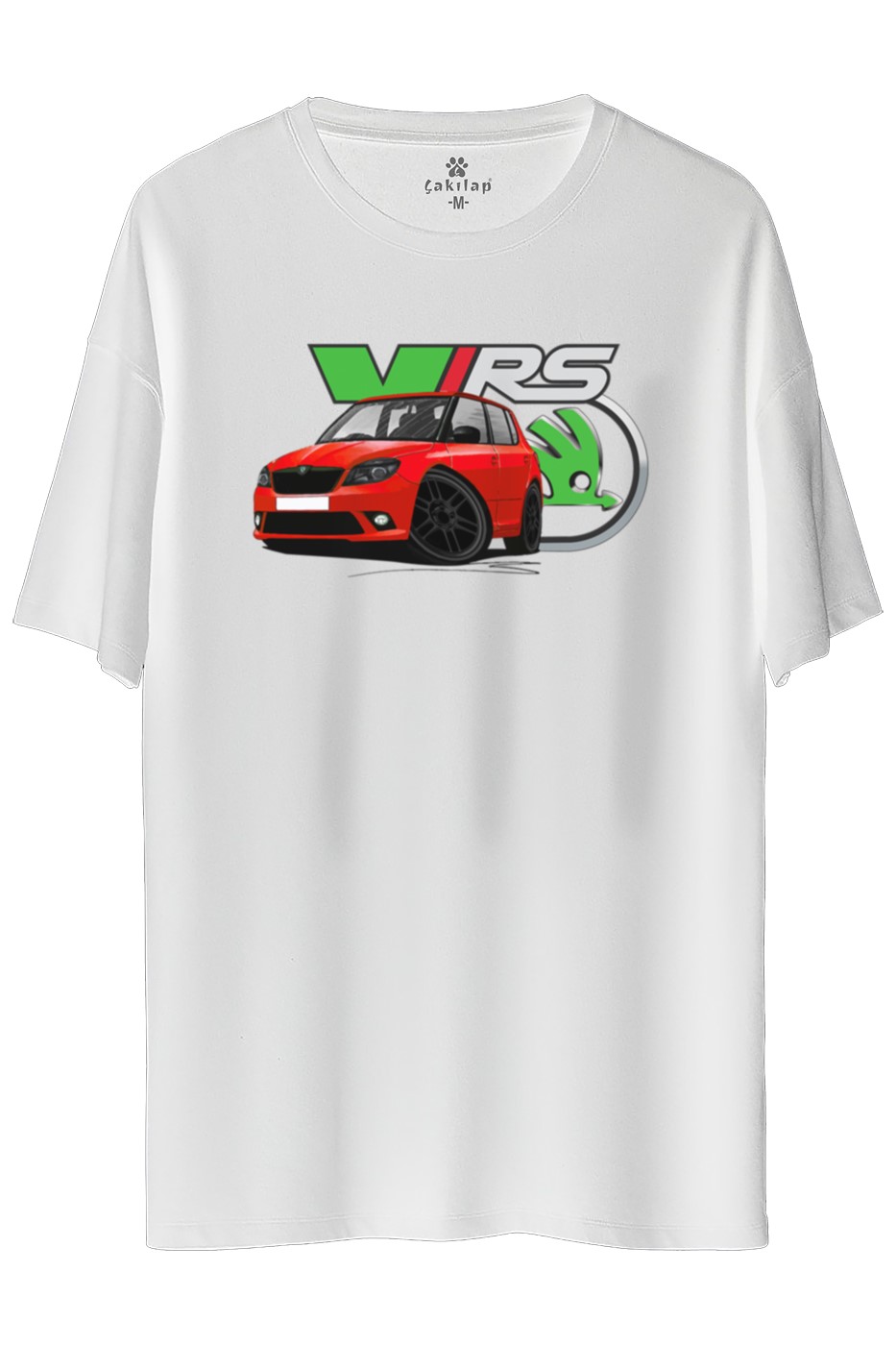 Skoda Fabia2 Baskılı Oversize Tişört