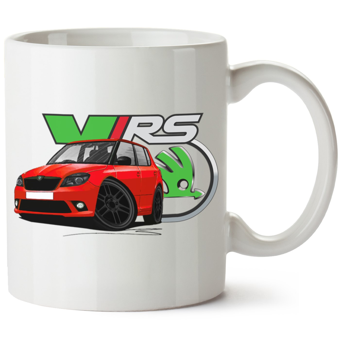 Skoda Fabia2 Baskılı Porselen Kupa Bardak