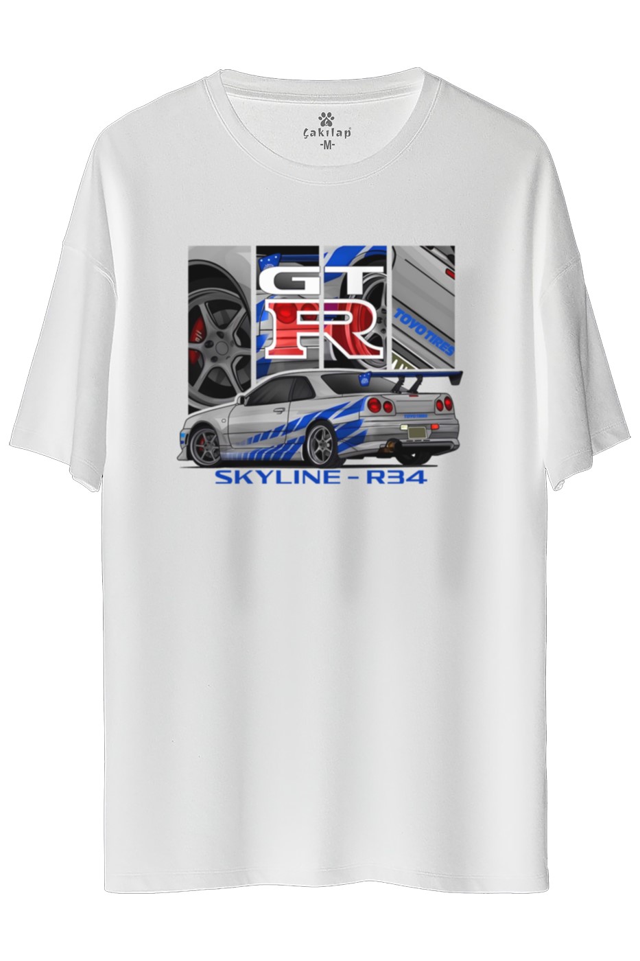 Nissan Gt-r34 Baskılı Oversize Tişört