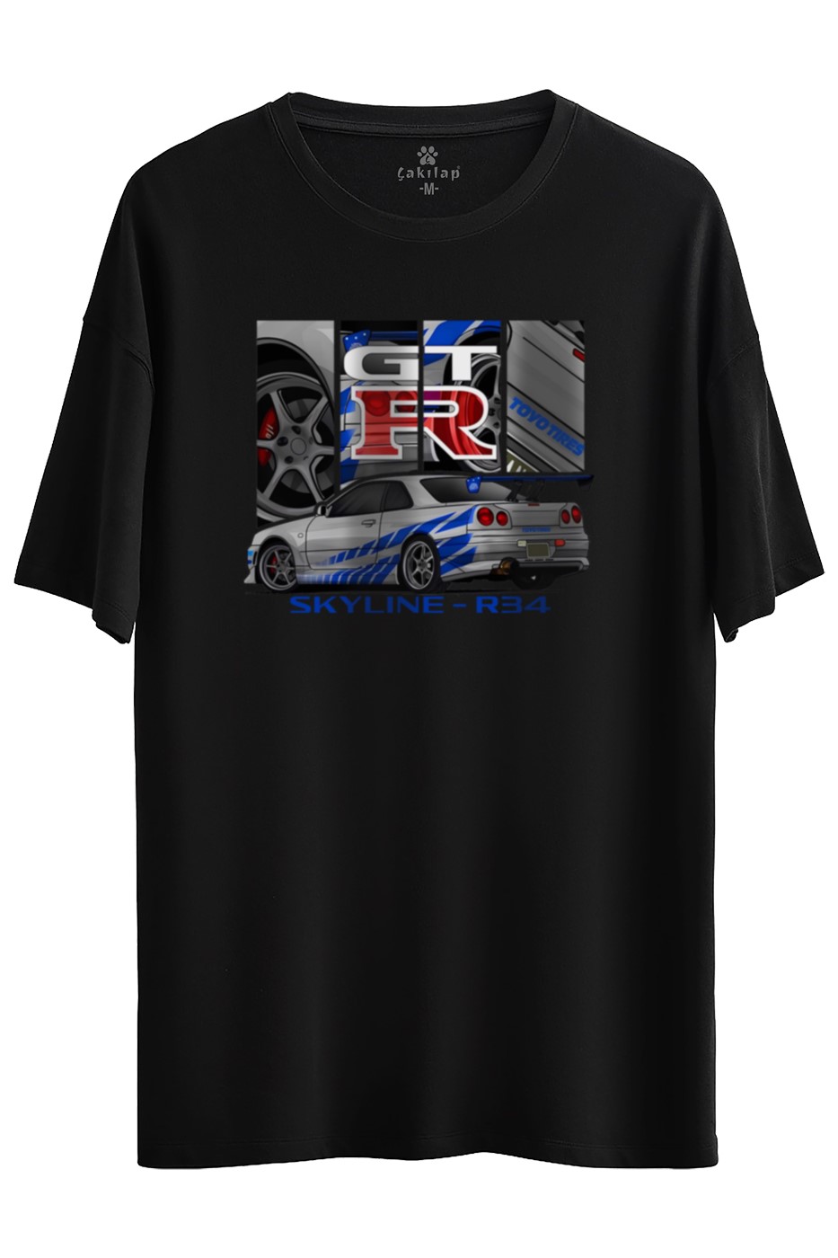 Nissan Gt-r34 Baskılı Oversize Tişört
