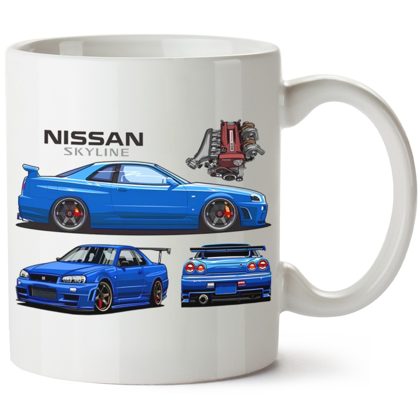 Nissan R34 Baskılı Porselen Kupa Bardak