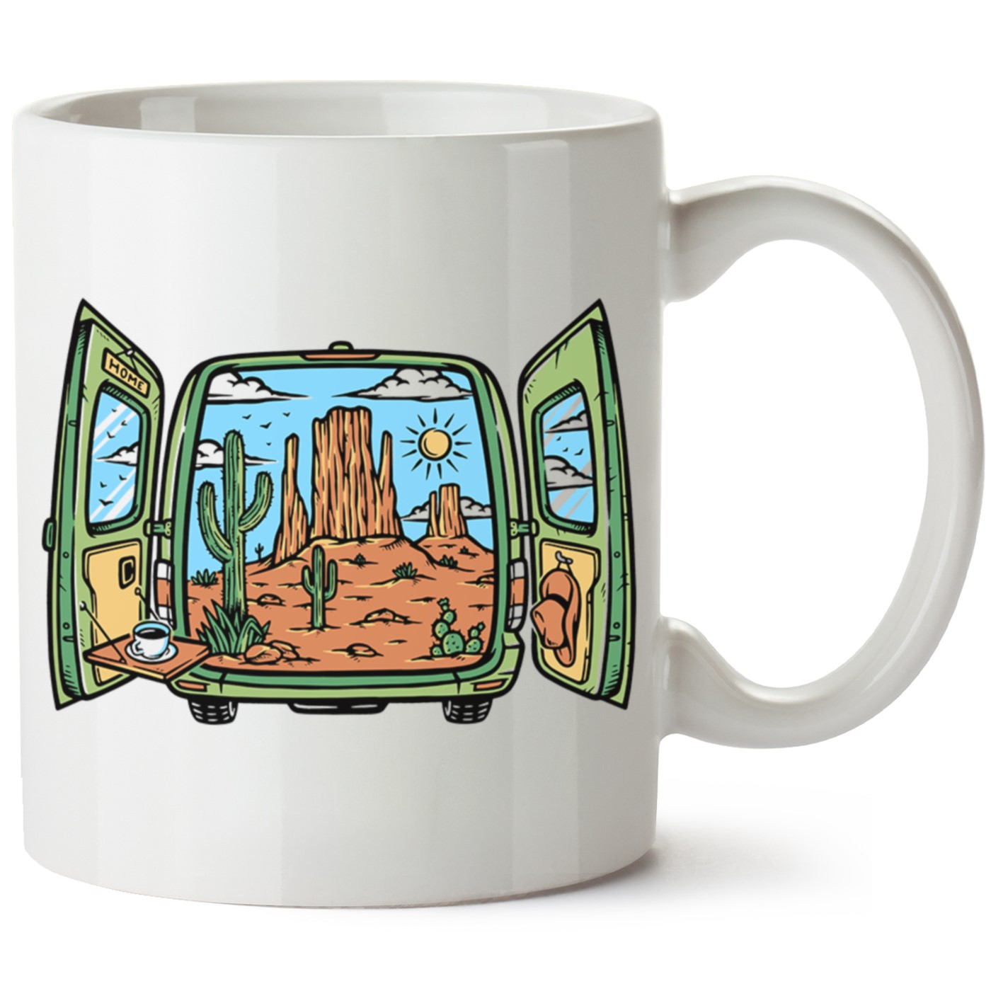 Macera-Doğa Baskılı Porselen Kupa Bardak