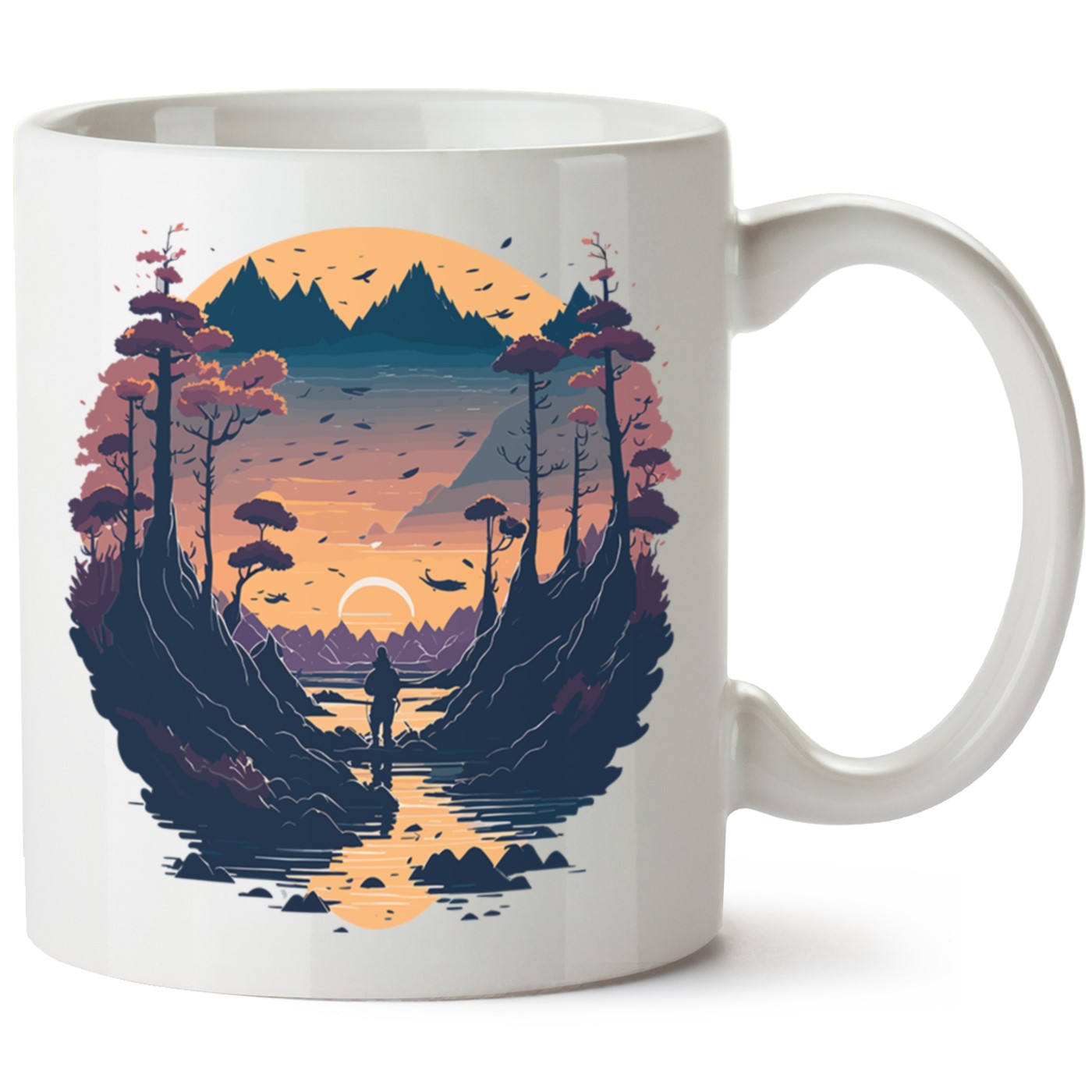 Macera-Doğa Baskılı Porselen Kupa Bardak