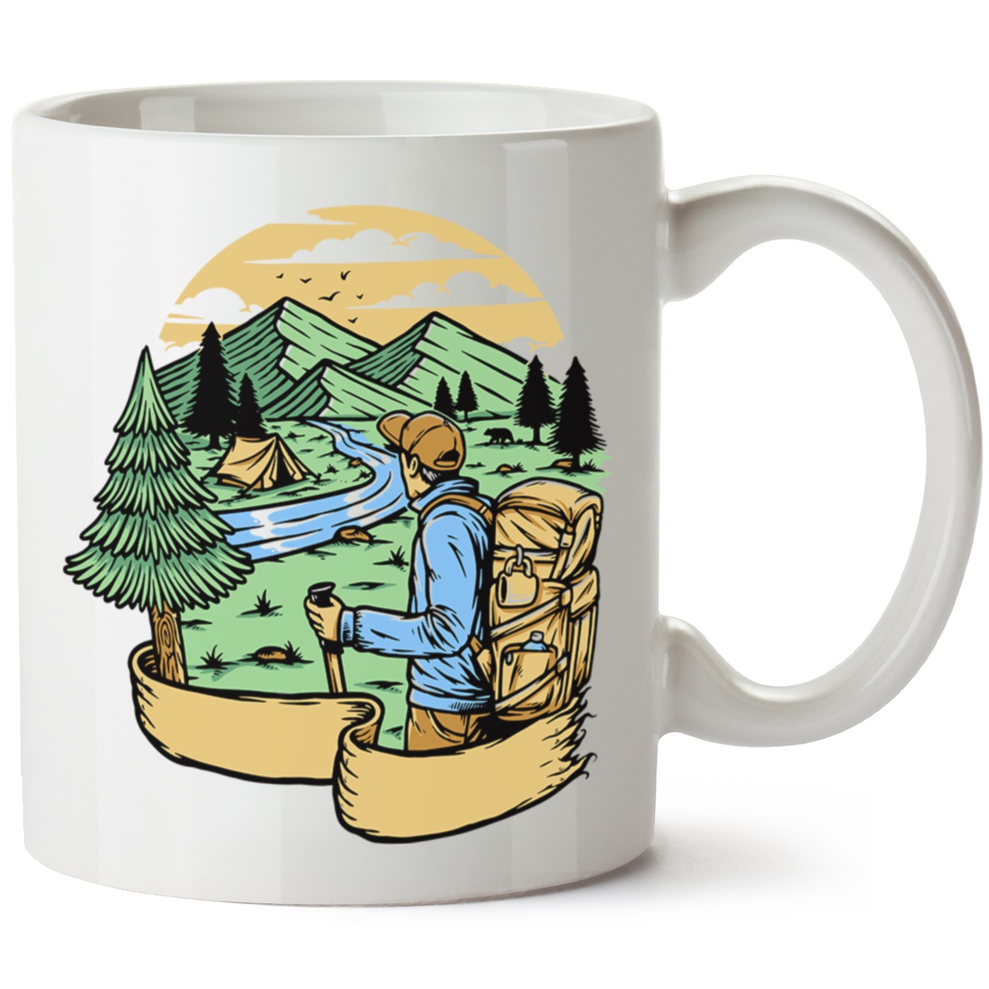 Macera-Doğa Baskılı Porselen Kupa Bardak