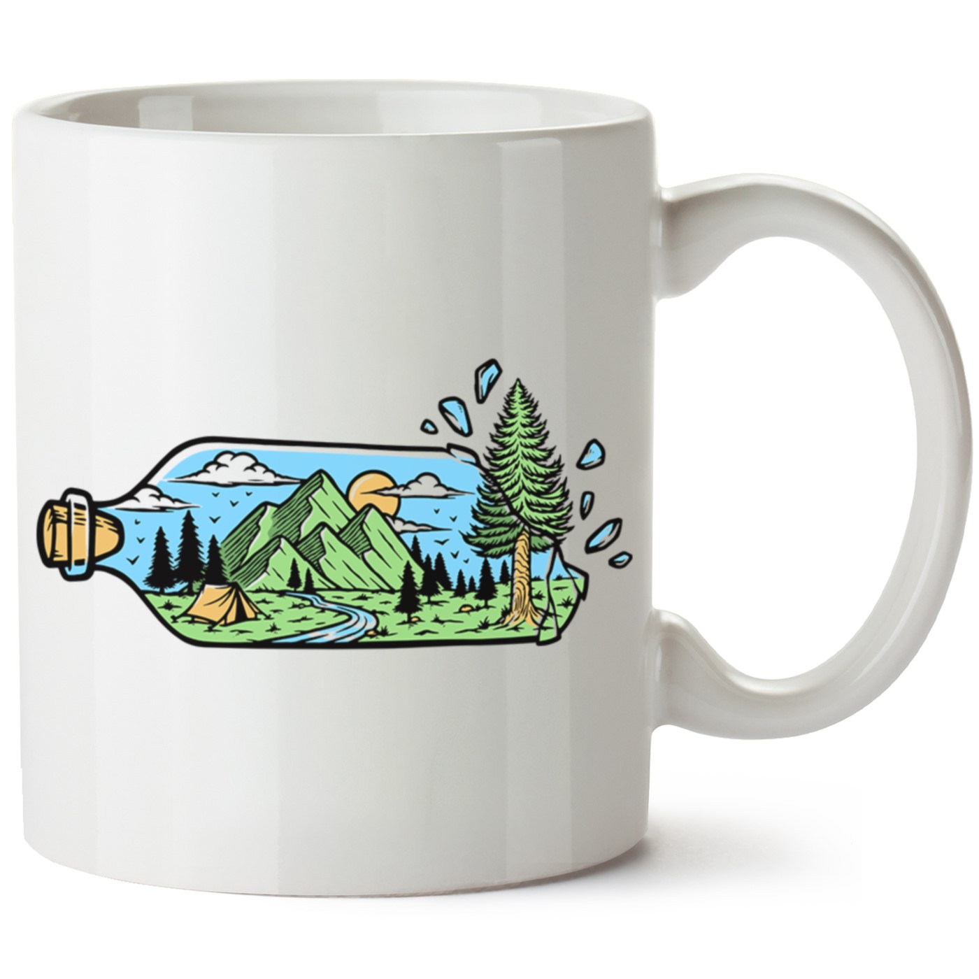 Macera-Doğa Baskılı Porselen Kupa Bardak