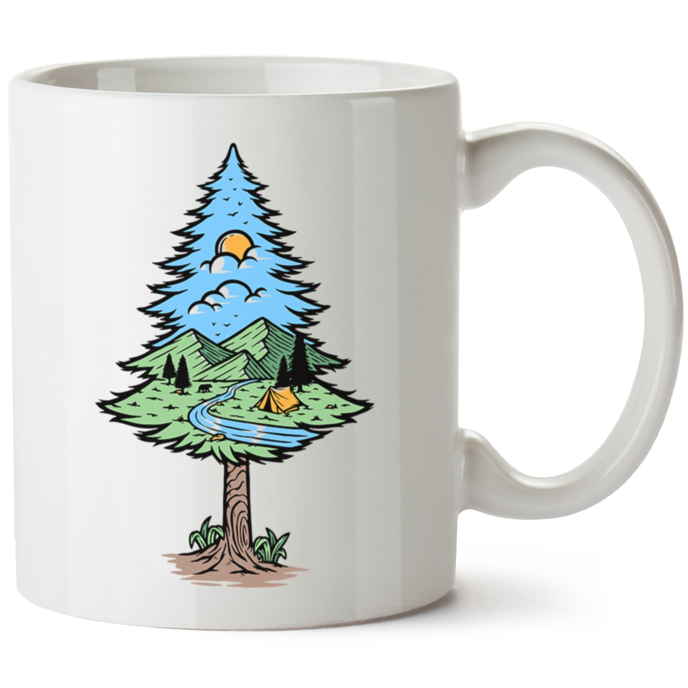 Macera-Doğa Baskılı Porselen Kupa Bardak