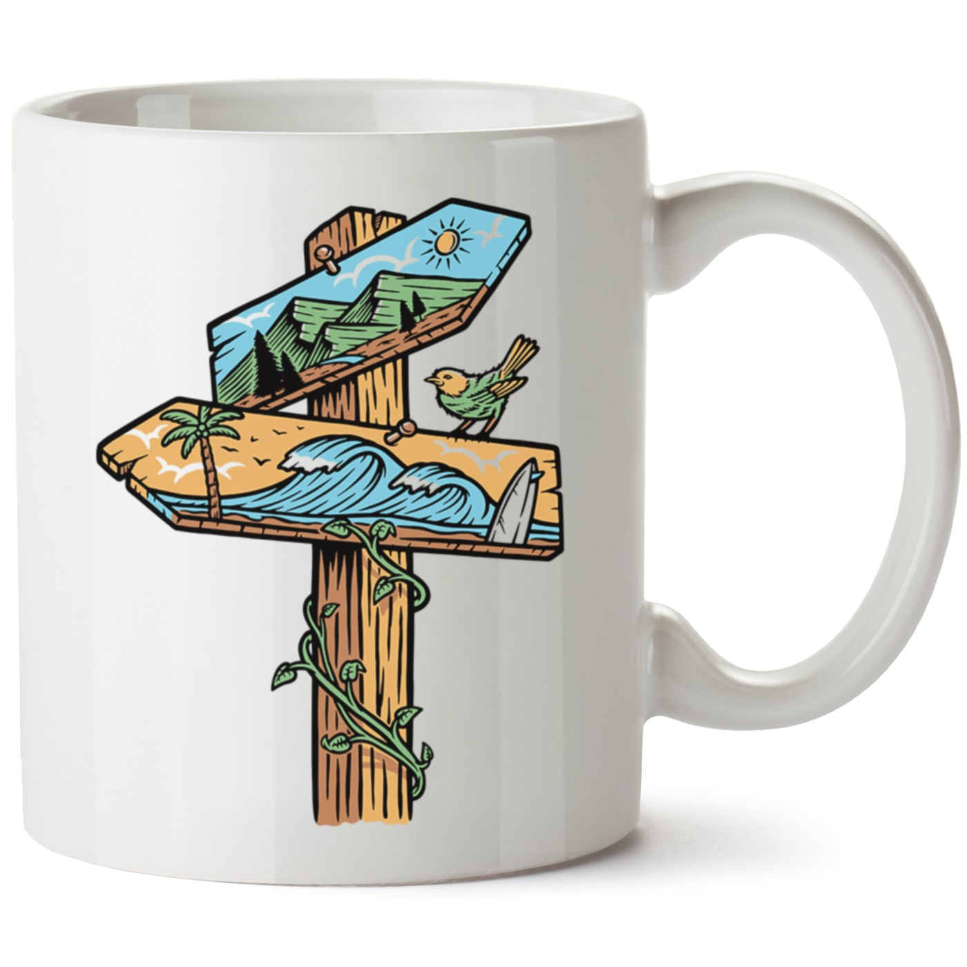 Macera-Doğa Baskılı Porselen Kupa Bardak