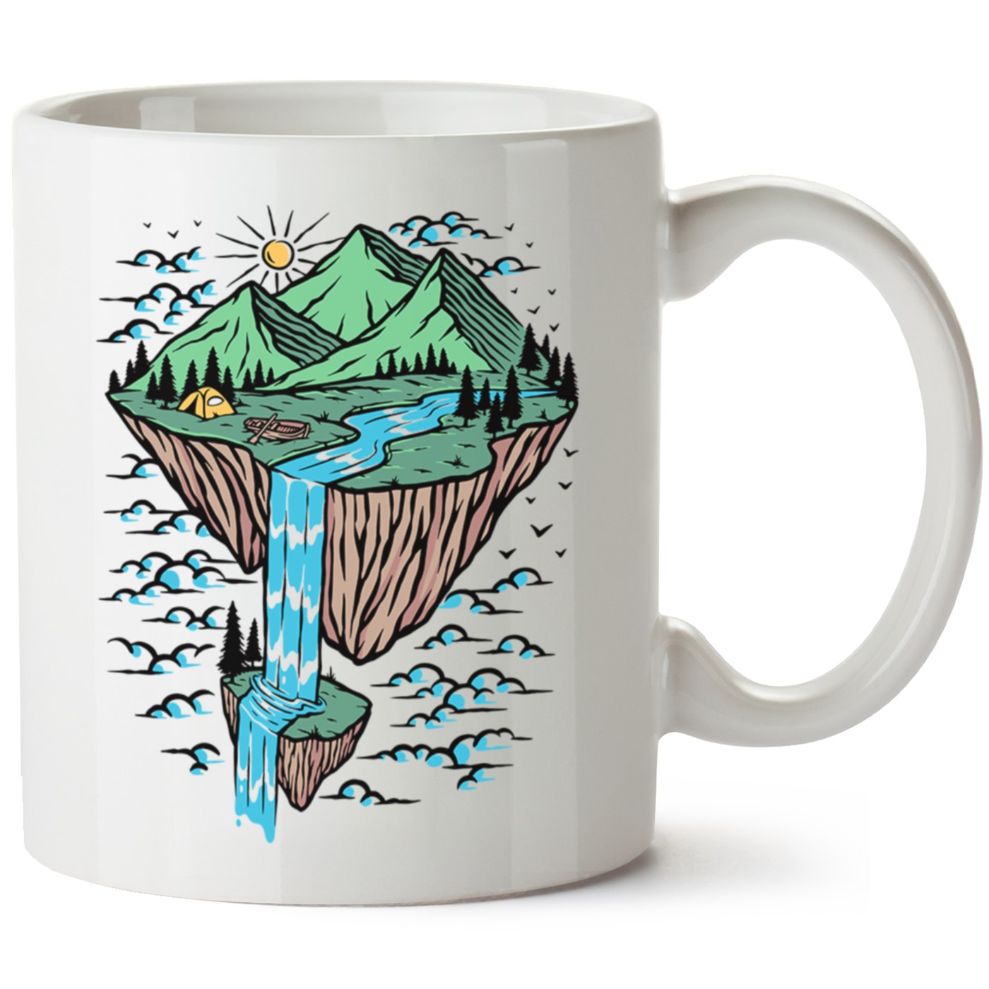 Macera-Doğa Baskılı Porselen Kupa Bardak