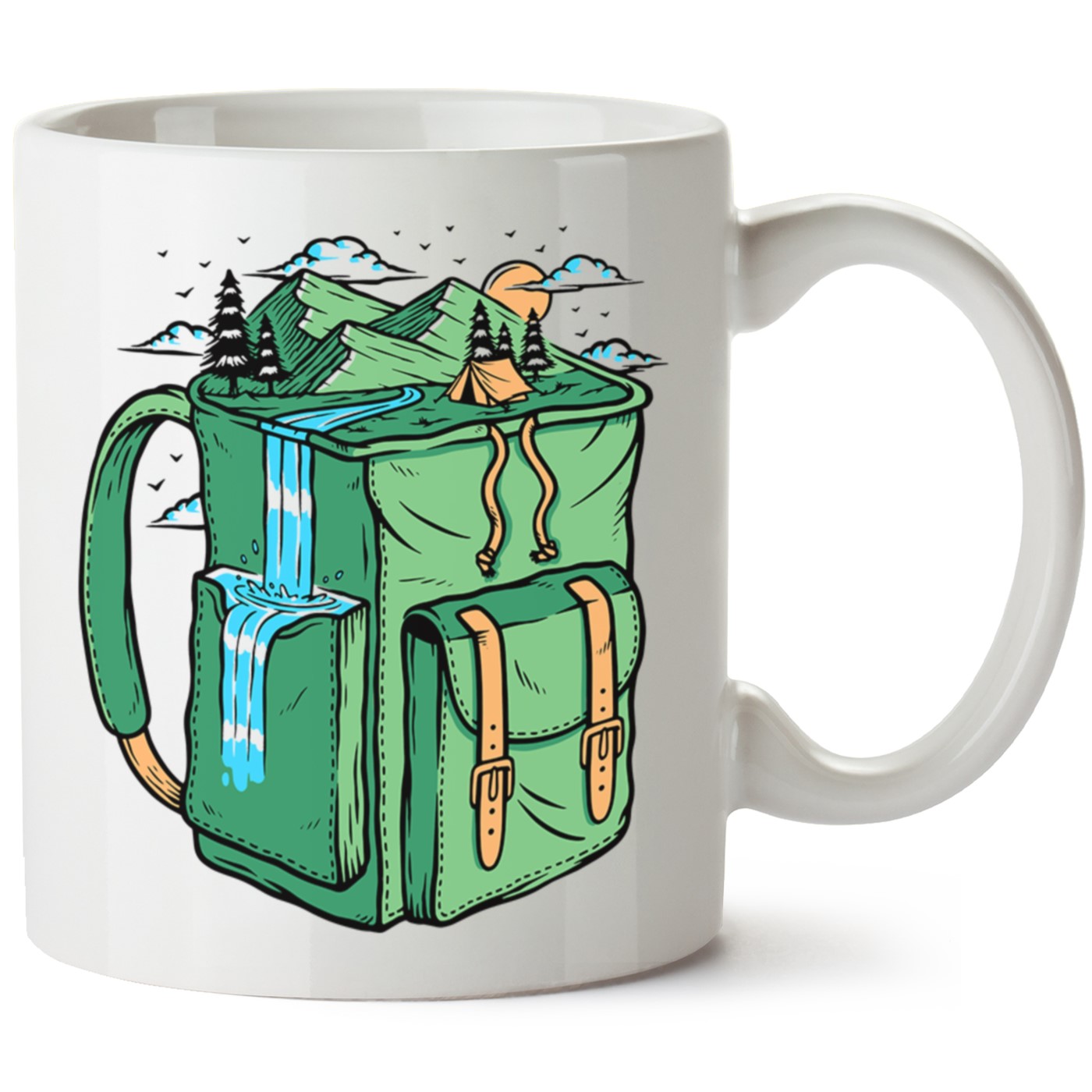 Macera-Doğa Baskılı Porselen Kupa Bardak