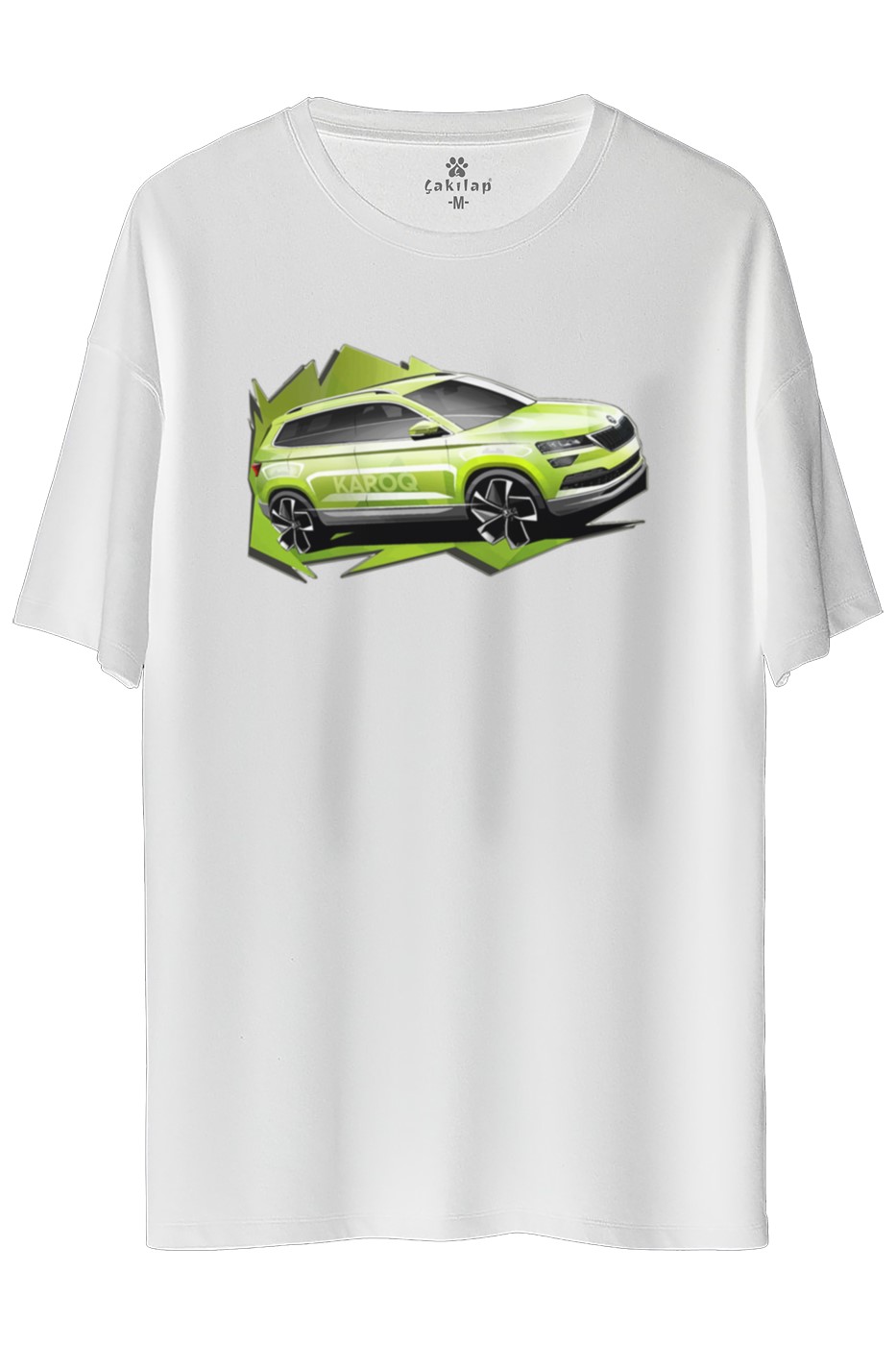 Skoda Karoq Baskılı Oversize Tişört
