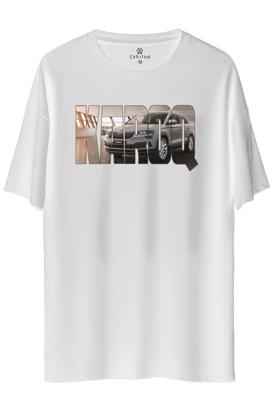 Skoda Karoq Baskılı Oversize Tişört