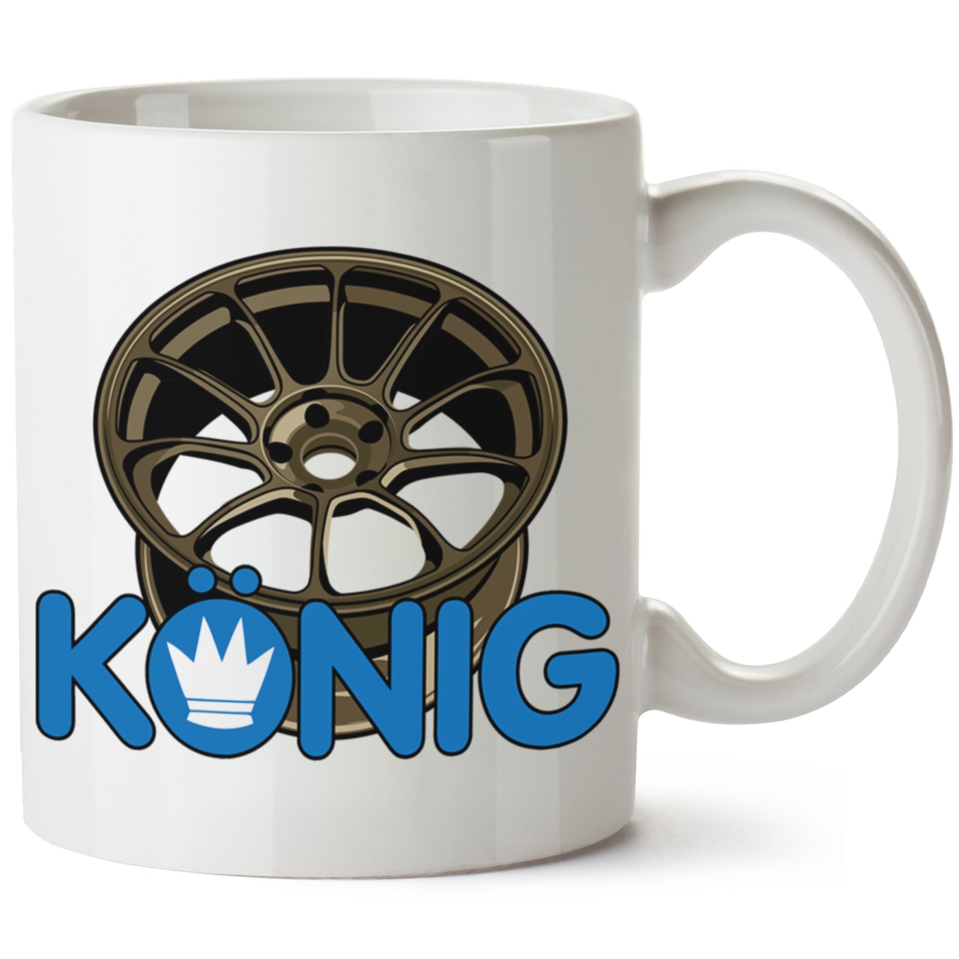 Konig Jant Baskılı Porselen Kupa Bardak