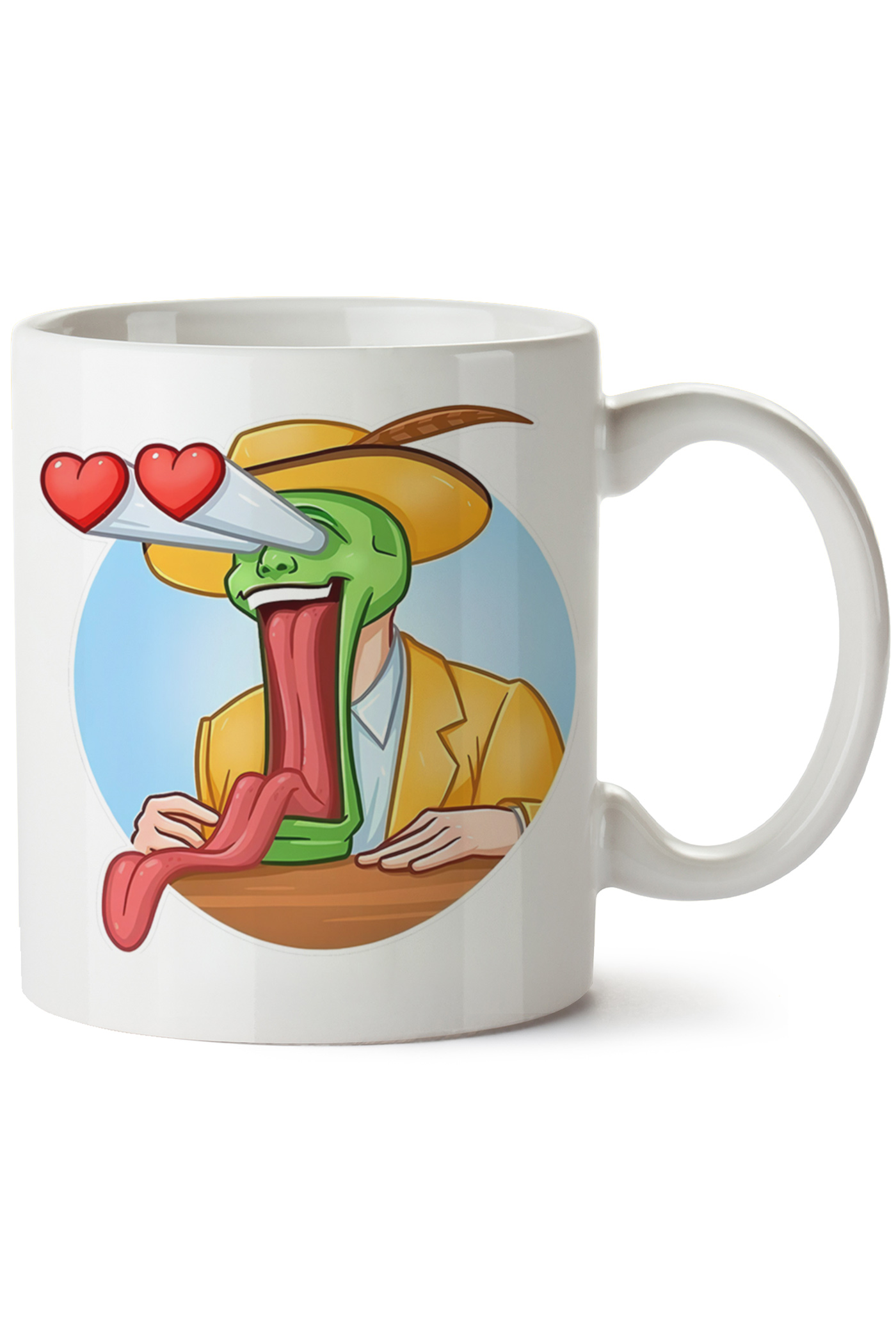 Mask Baskılı Porselen Kupa Bardak