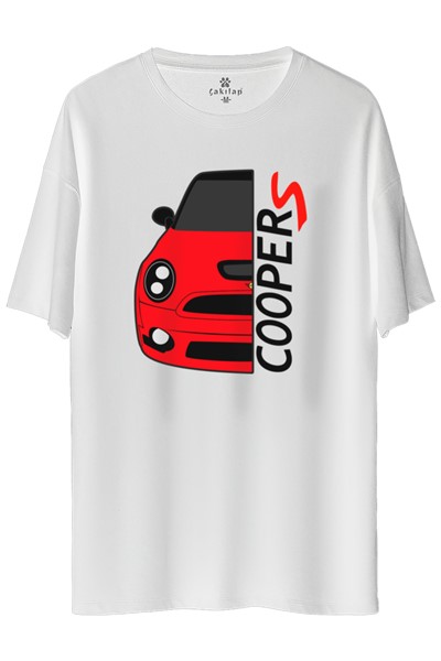 Mini Cooper Baskılı Oversize Tişört